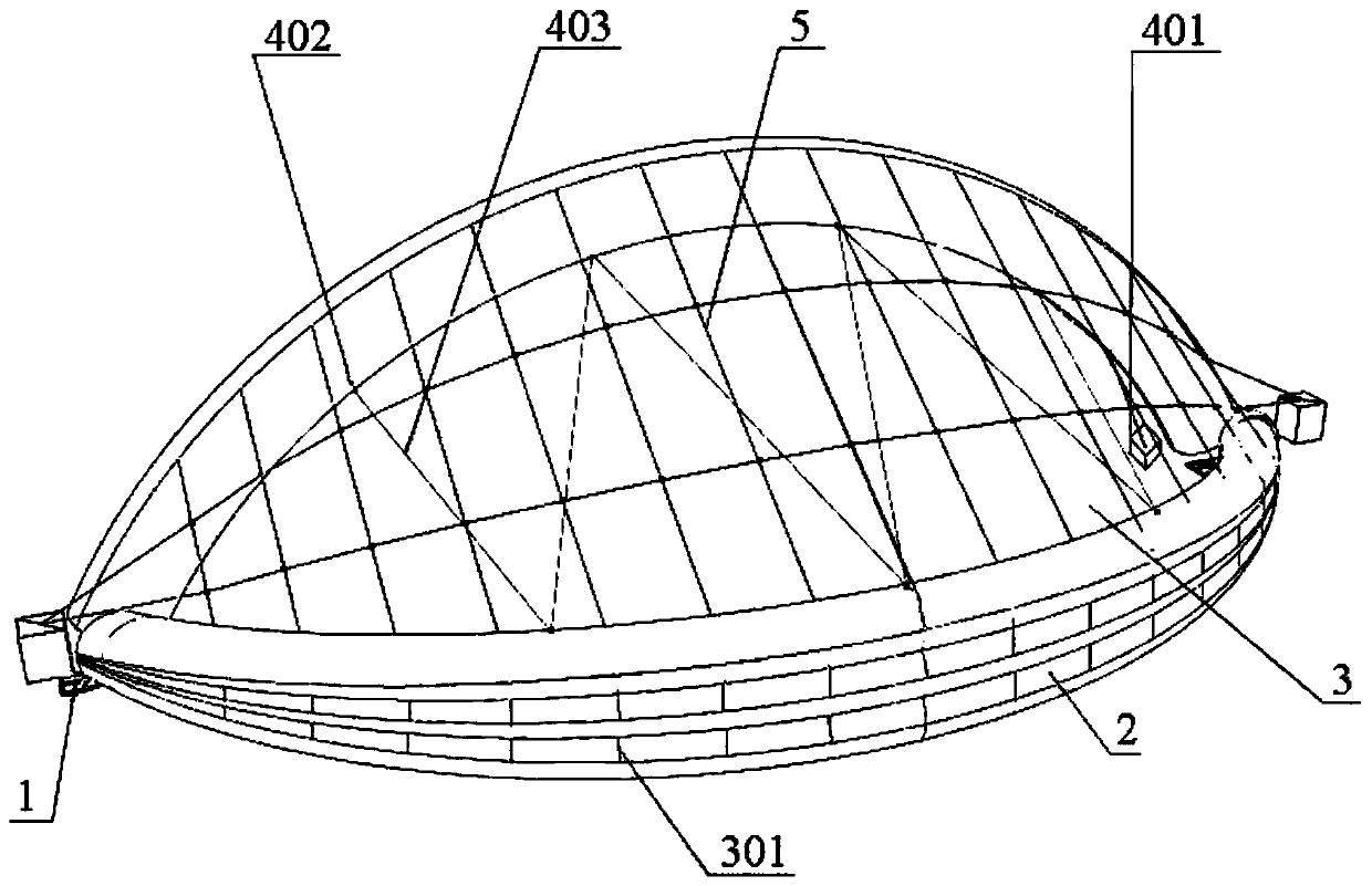 A mobile inflatable hangar door