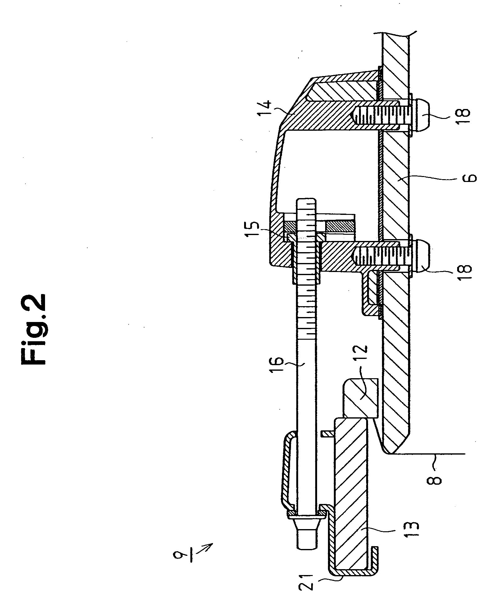 Marching bass drum supporting structure, marching bass drum, and carrier