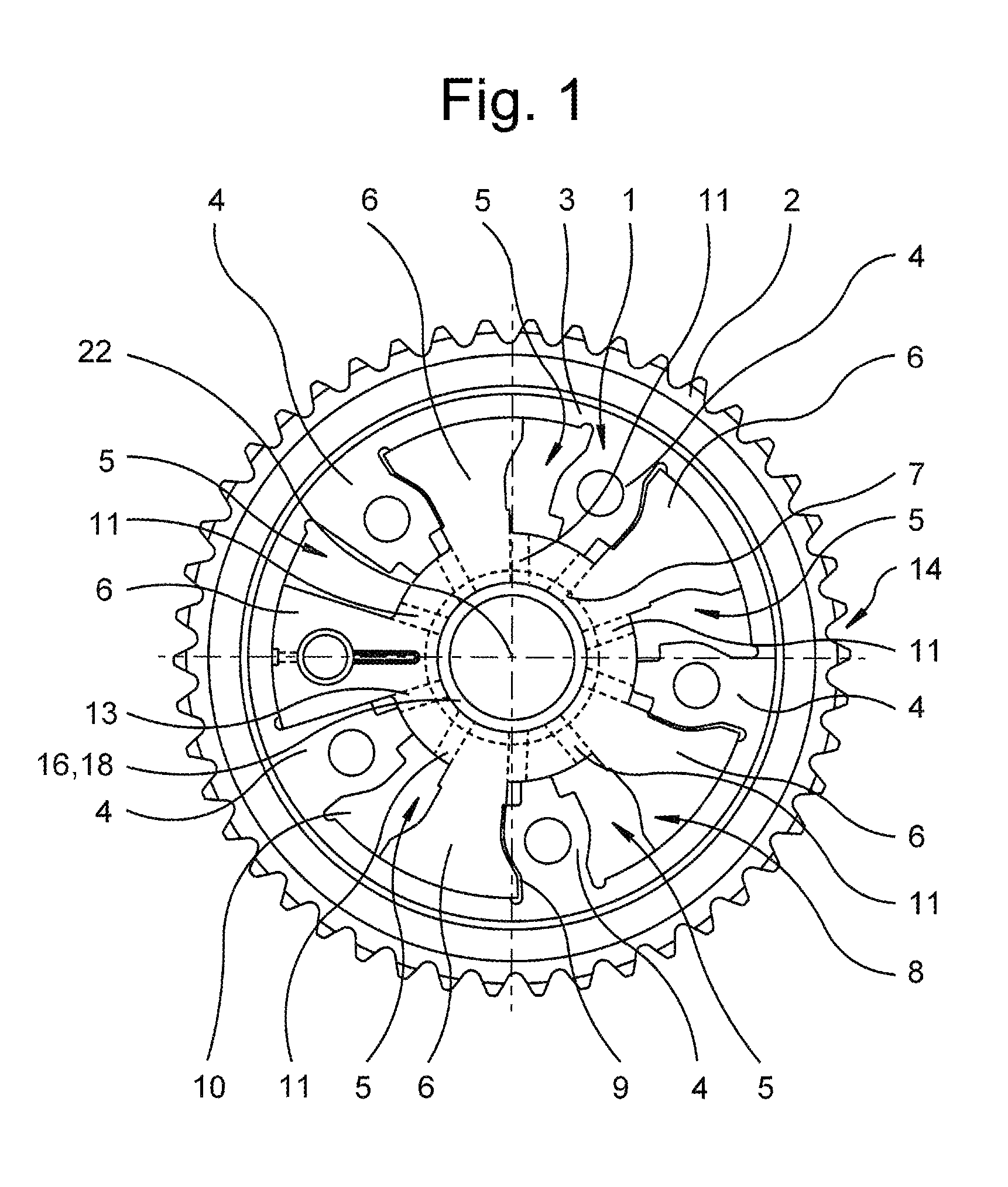 Hydraulic valve for an oscillating motor adjuster