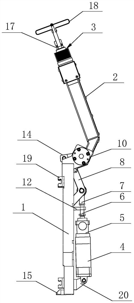 A locking component of a pneumatic measuring device