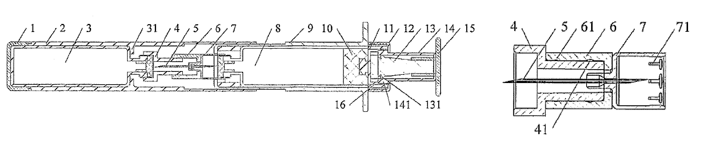 Sterile drug-mixing syringe