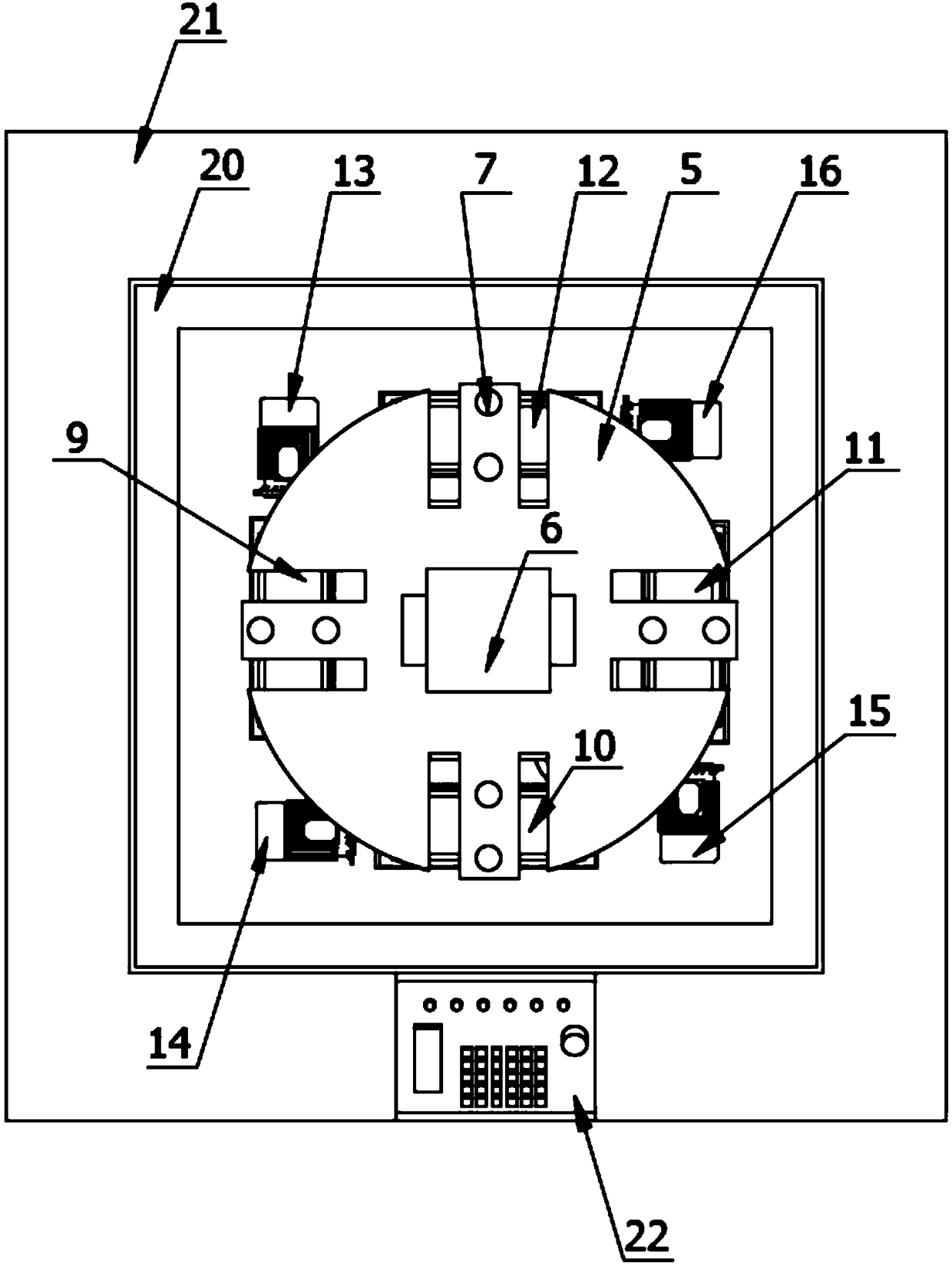 Ultrasonic cleaning machine used for production of LED lamp