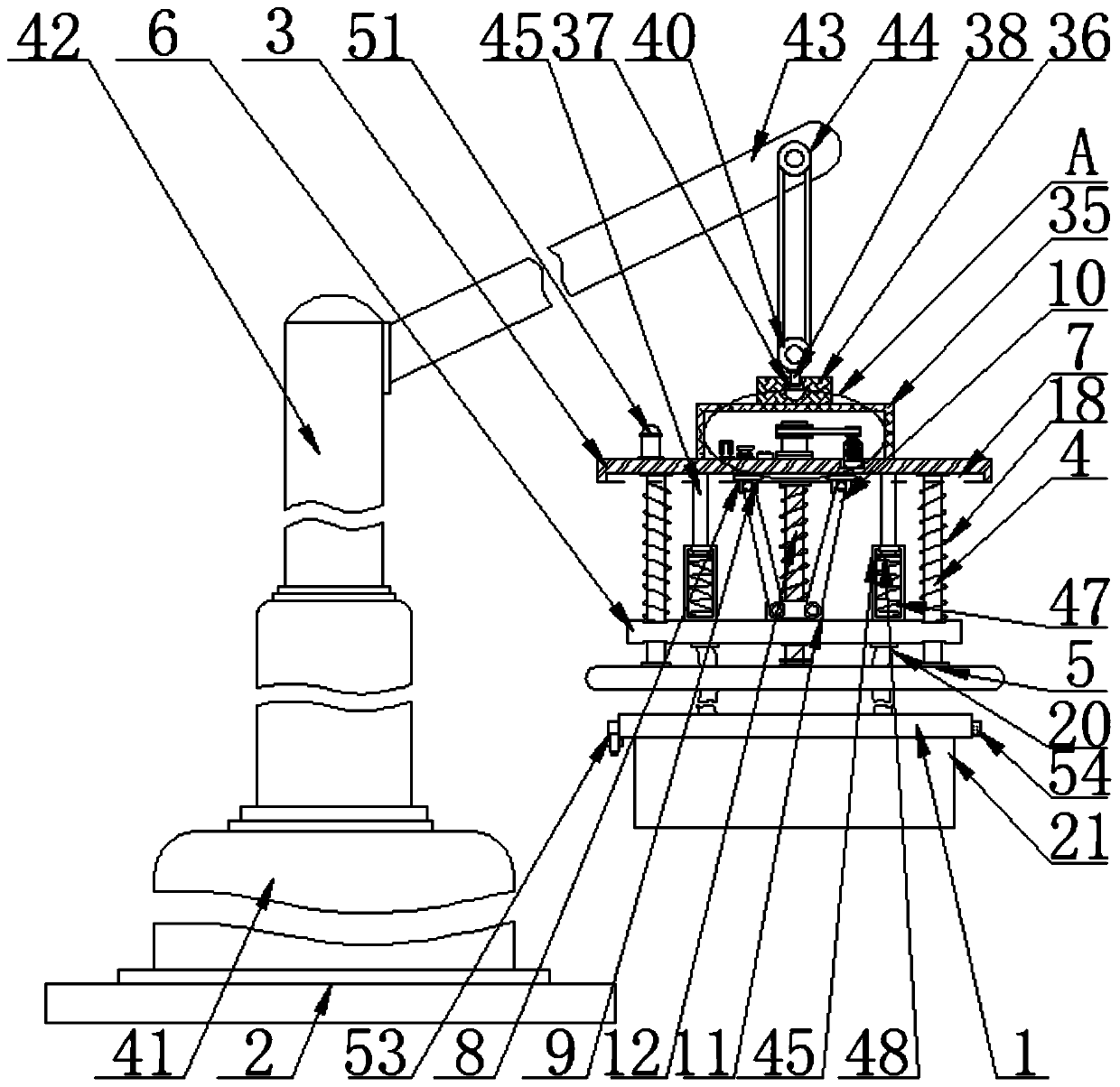 Fabricated building-based accurate positioning crane hoisting device for construction