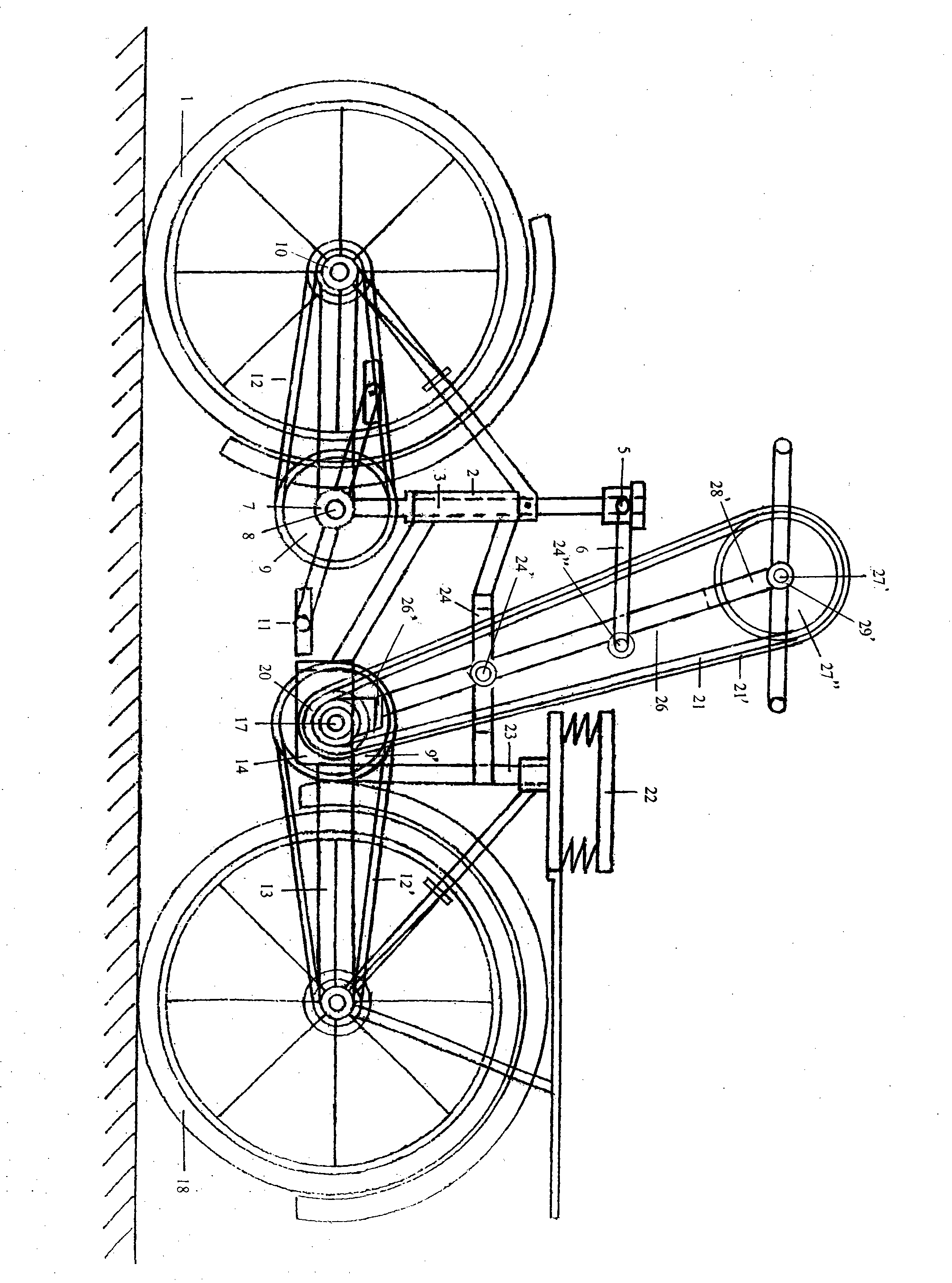 Foot/hand-operated fast fitness bicycle and foot/hand-operated fast fitness tricycle