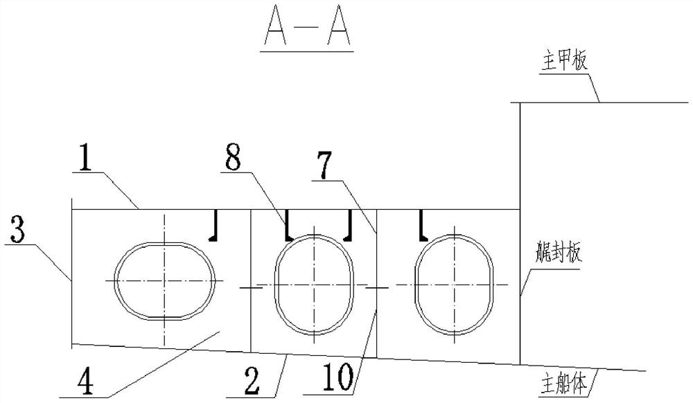 Stern boarding platform structure for ship