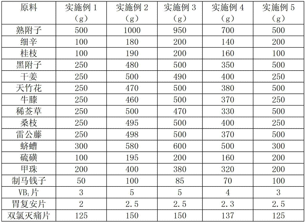 Drug for treating rheumatism and rheumatoid and preparation method thereof