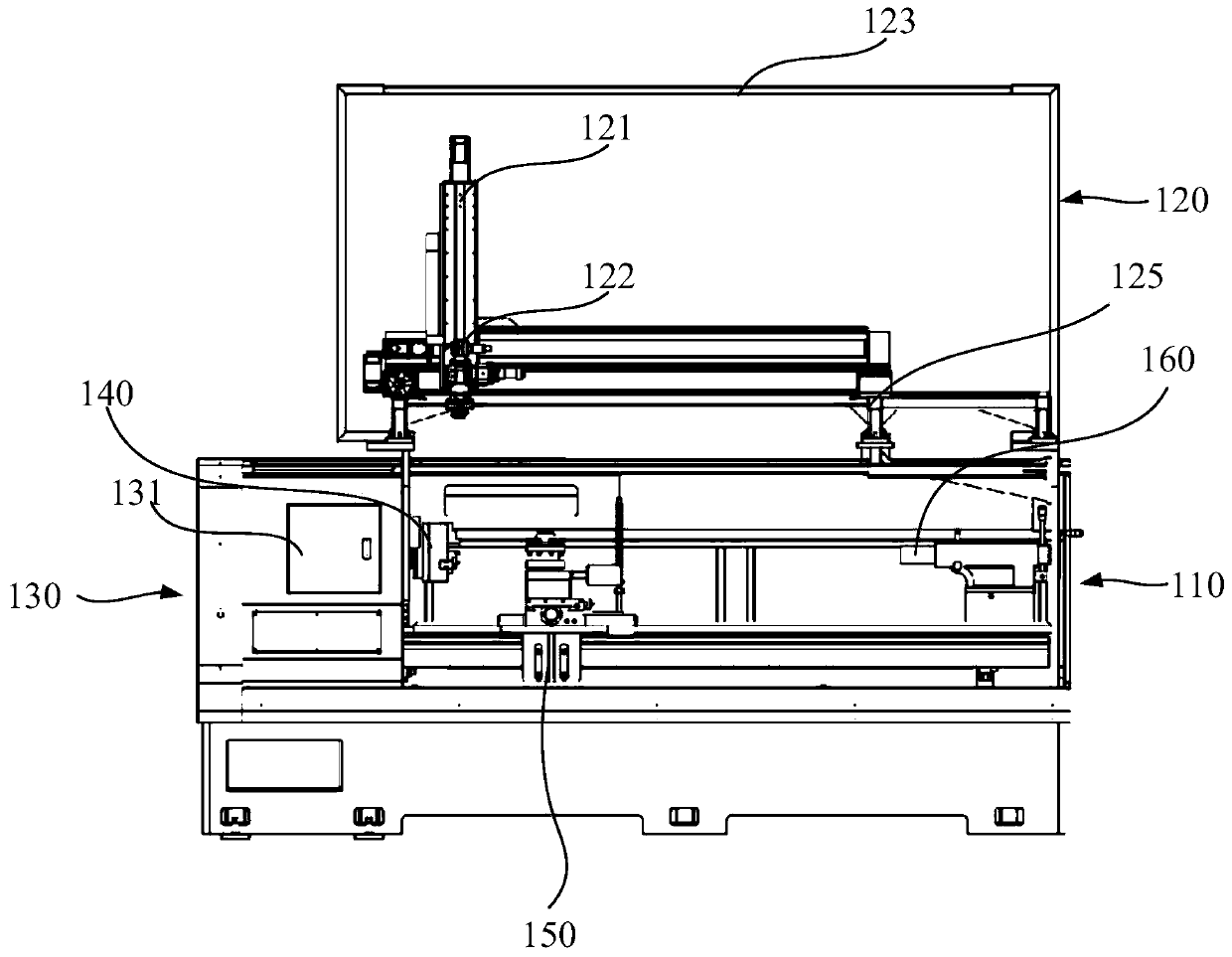 Turning, laser cladding and mirror finishing combination device