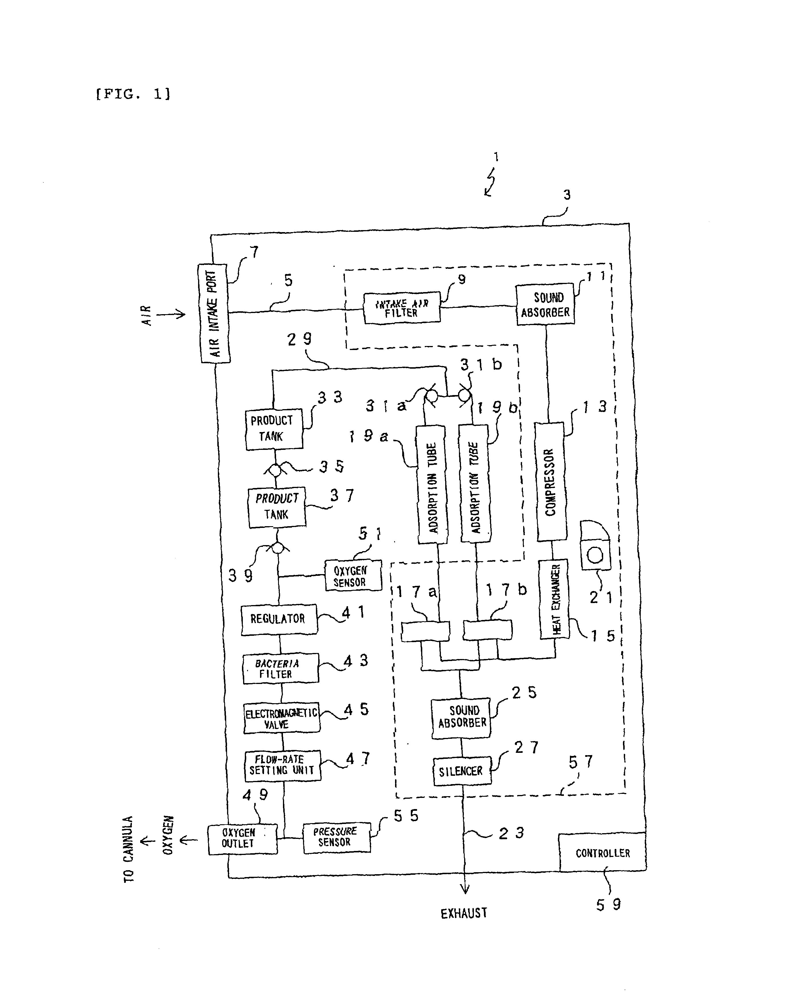 Oxygen enriching apparatus, controller for the oxygen enriching apparatus, and recording medium for the controller