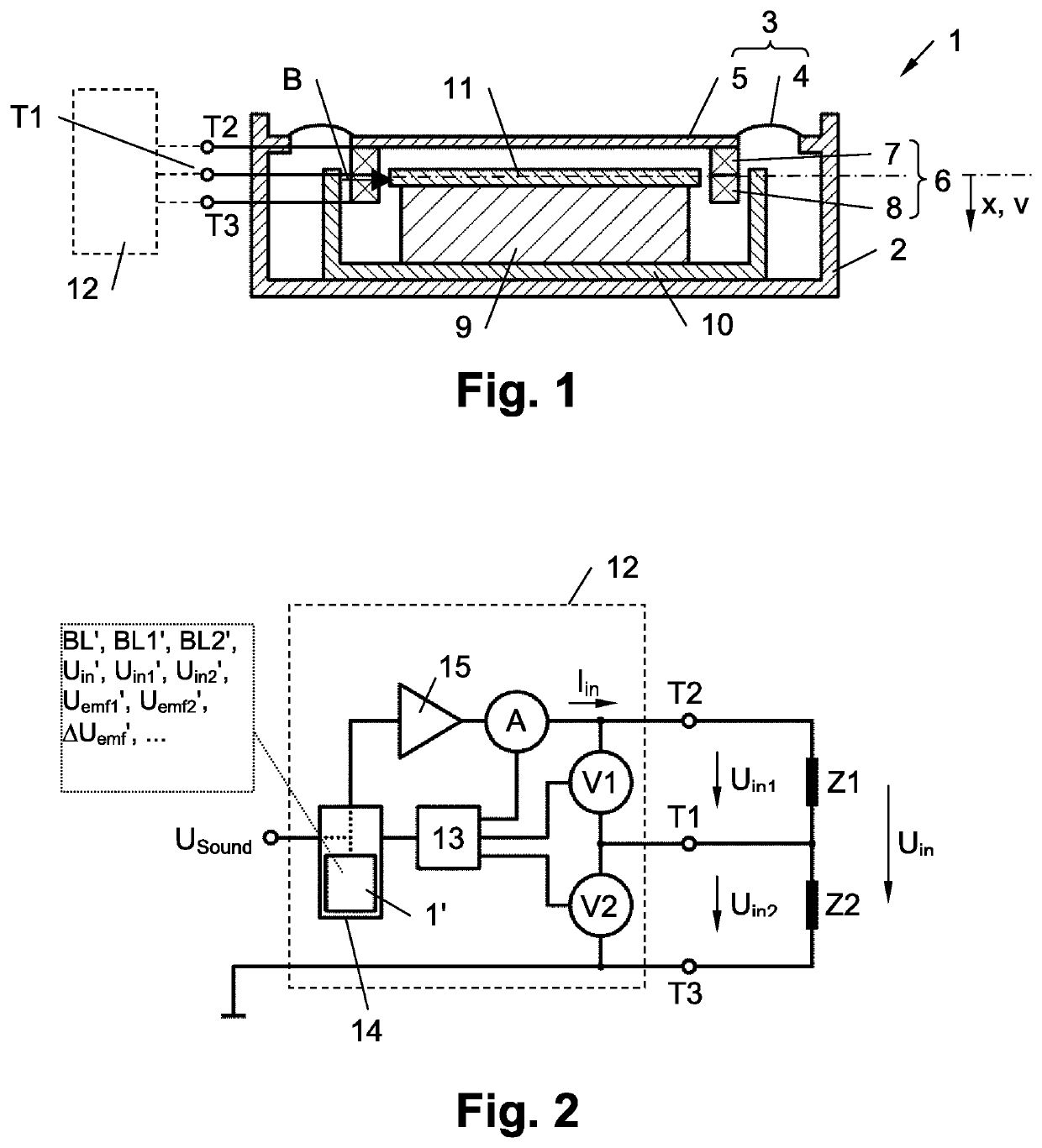 Method and Electronic Circuit for Improving a Driving Force Function of an Electrodynamic Acoustic Transducer