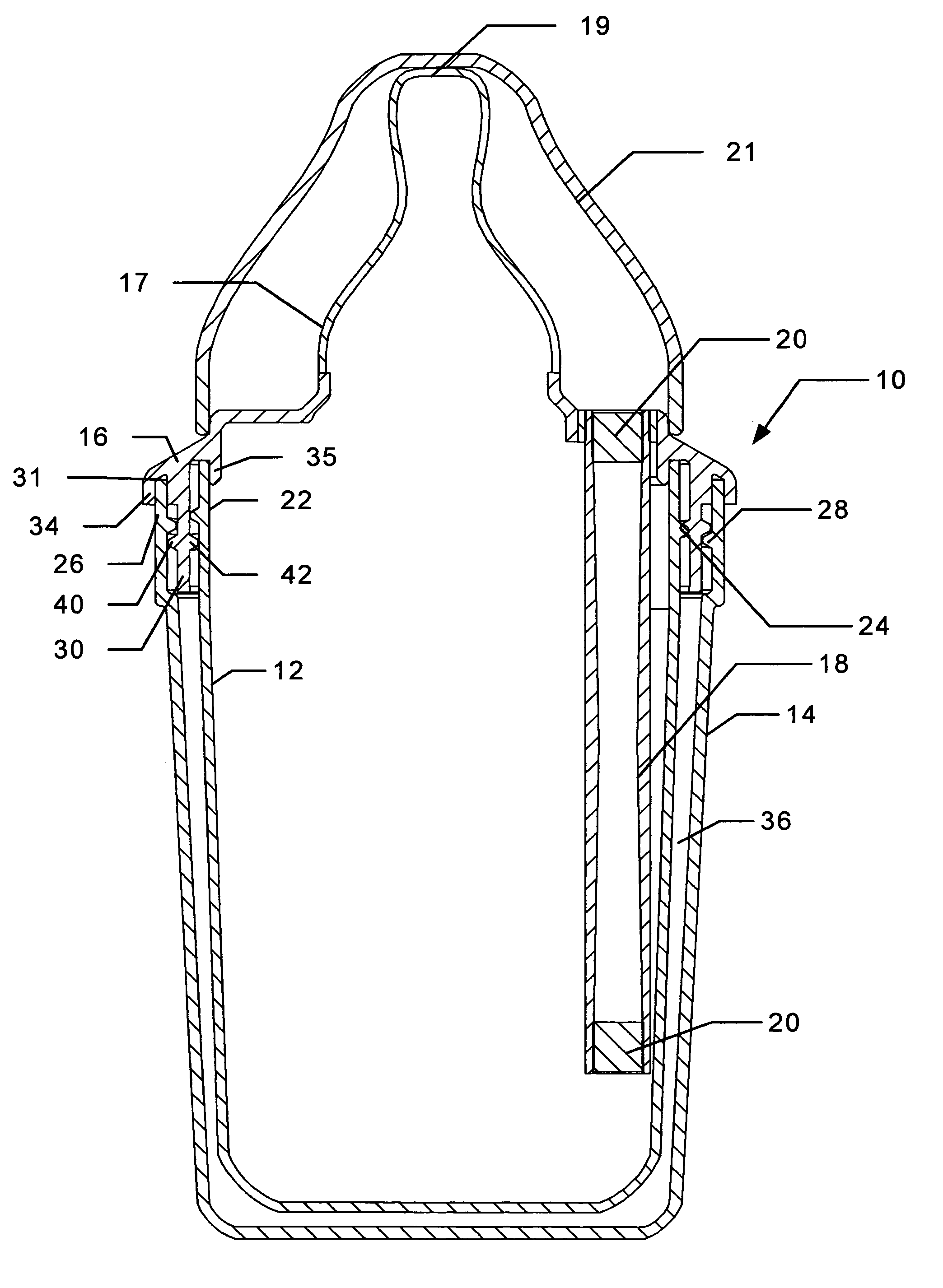 Vented and double walled baby bottles