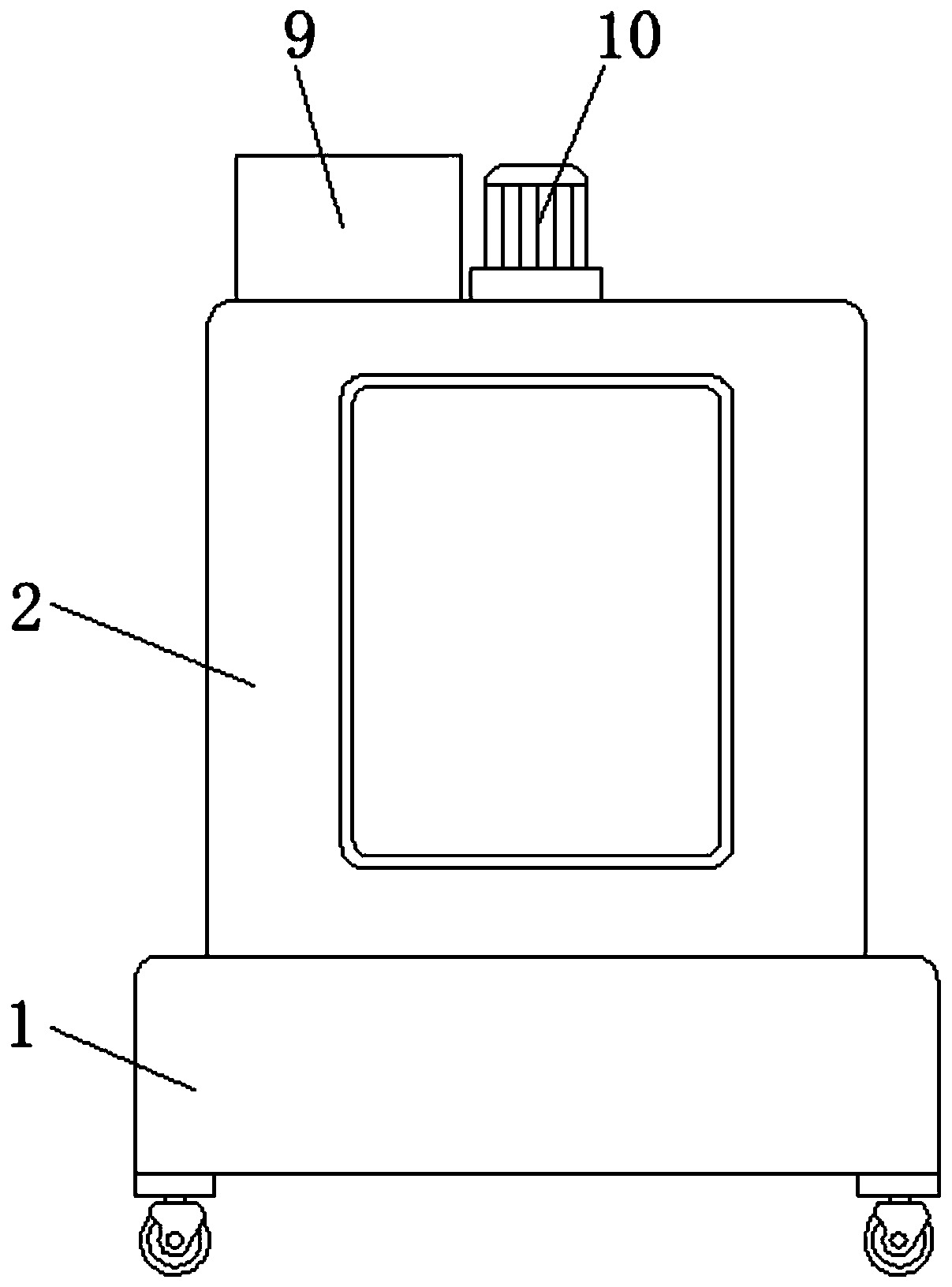 A multi-stage crushing device for waste materials for interior decoration