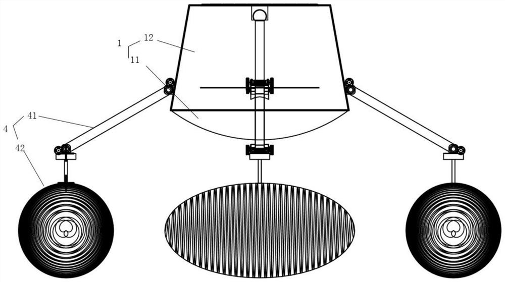 Suspended self-balancing self-cruising water quality on-line monitoring device and monitoring and evaluating method