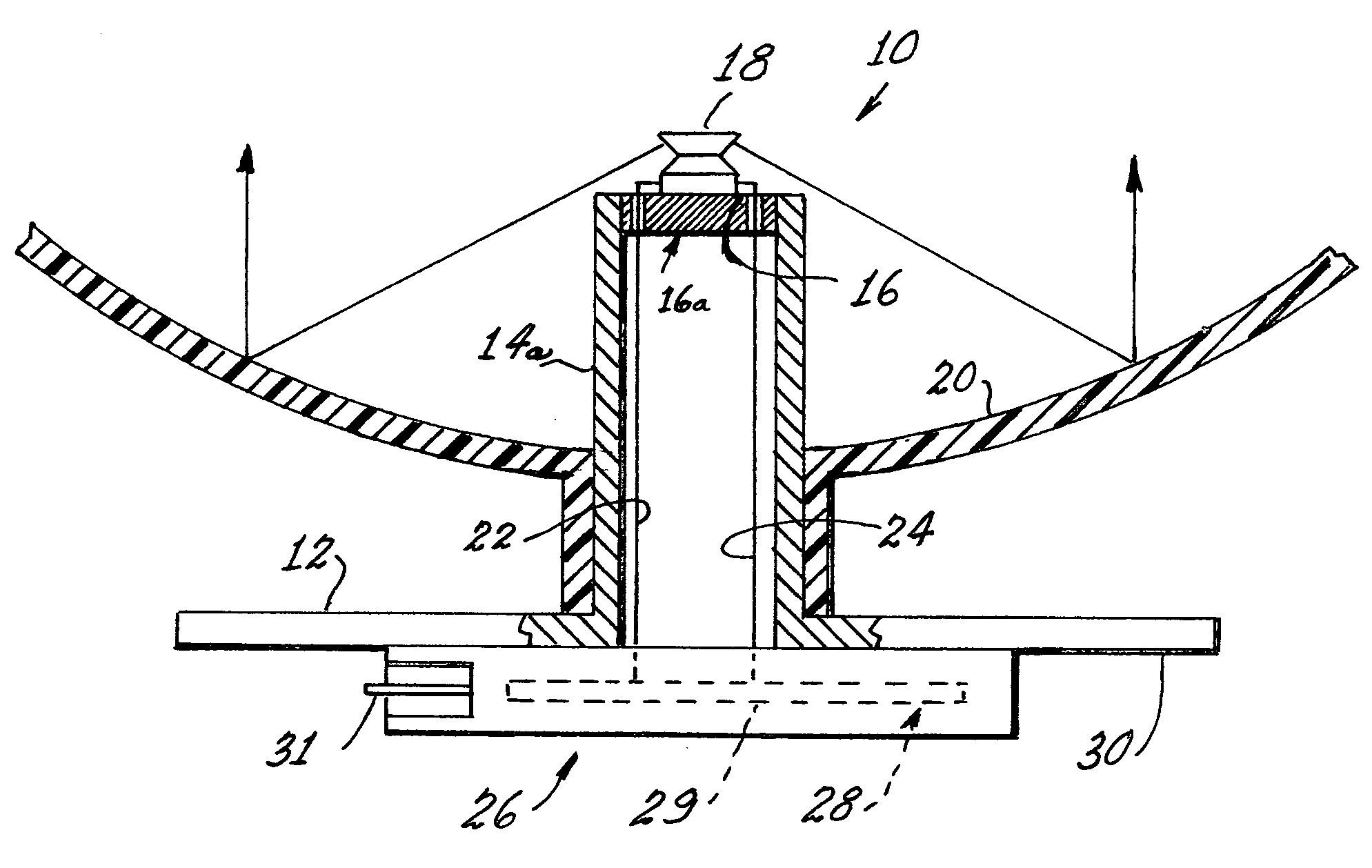 Molded-in light emitting diode light source