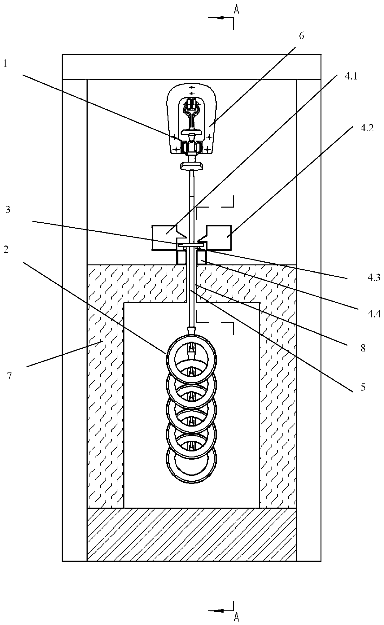 Furnace top sealing structure of suspended type heat treatment furnace