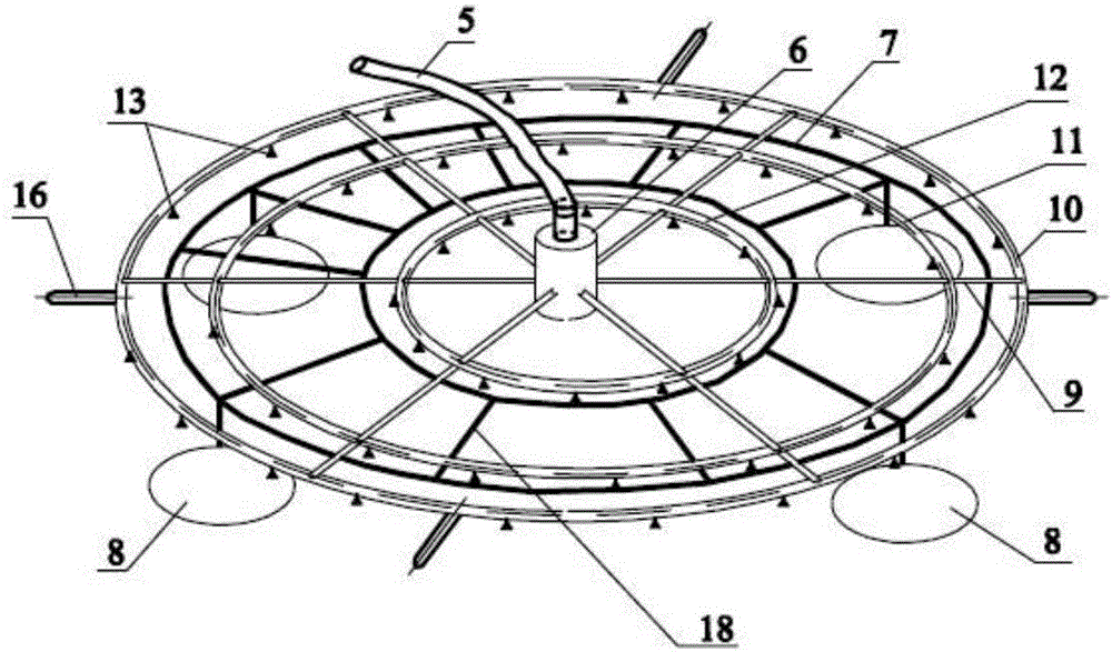 Annular water mist fire extinguishing system of oil storage tank