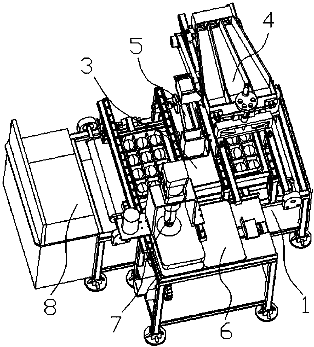 An apple packaging machine capable of stacking and collecting