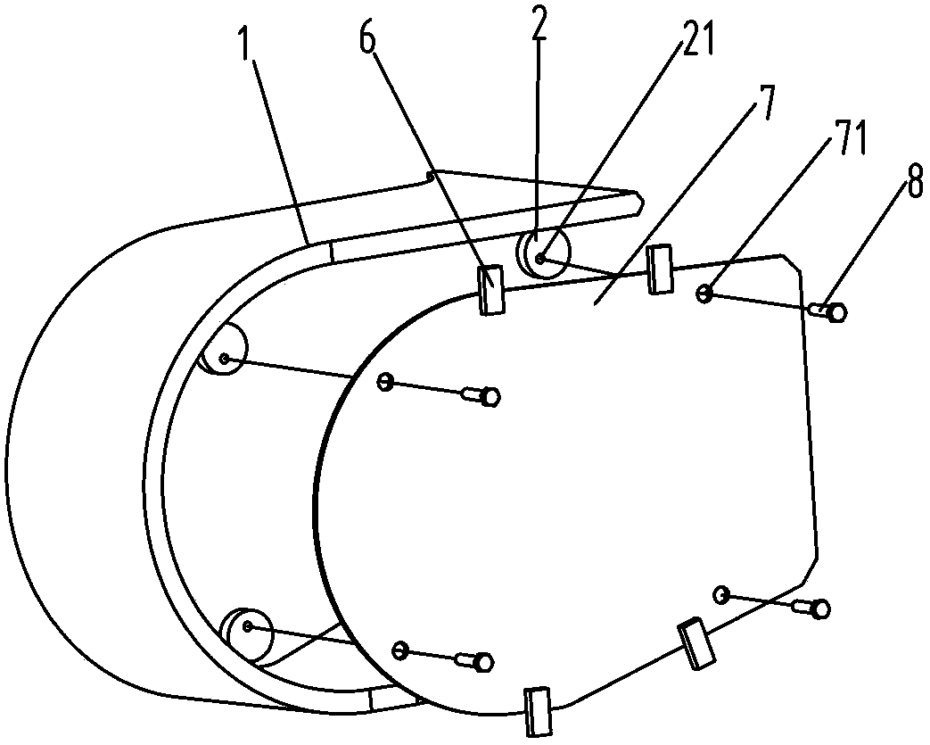 Processing method for welding supports on irregular plate