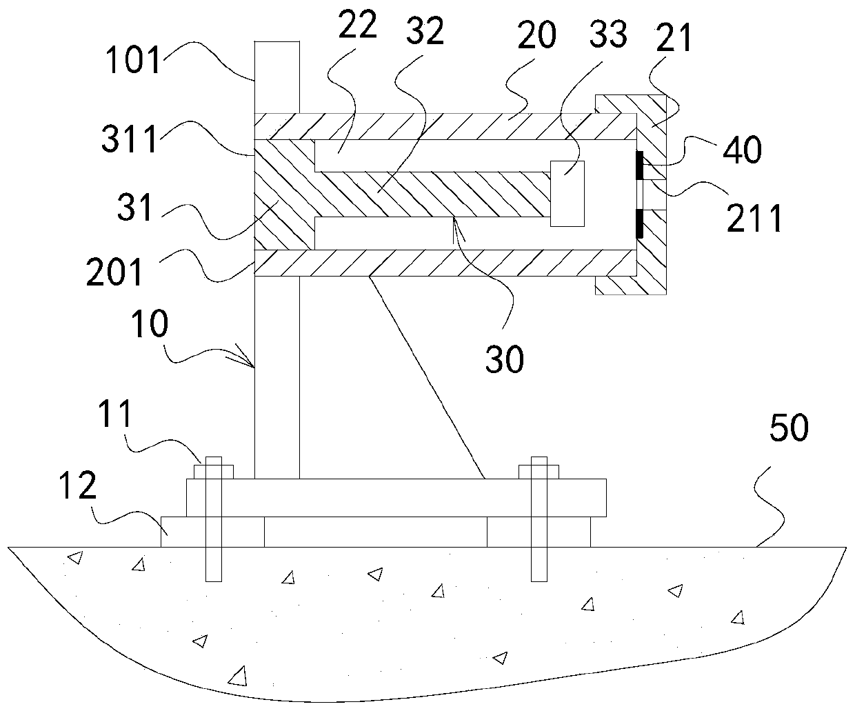 Explosion impulse testing device, system and method