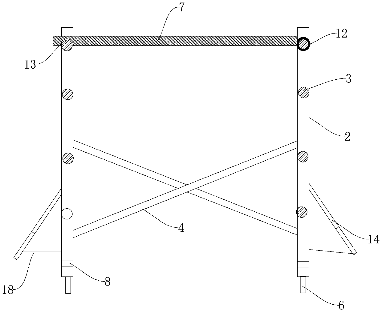 Indoor decoration scaffold