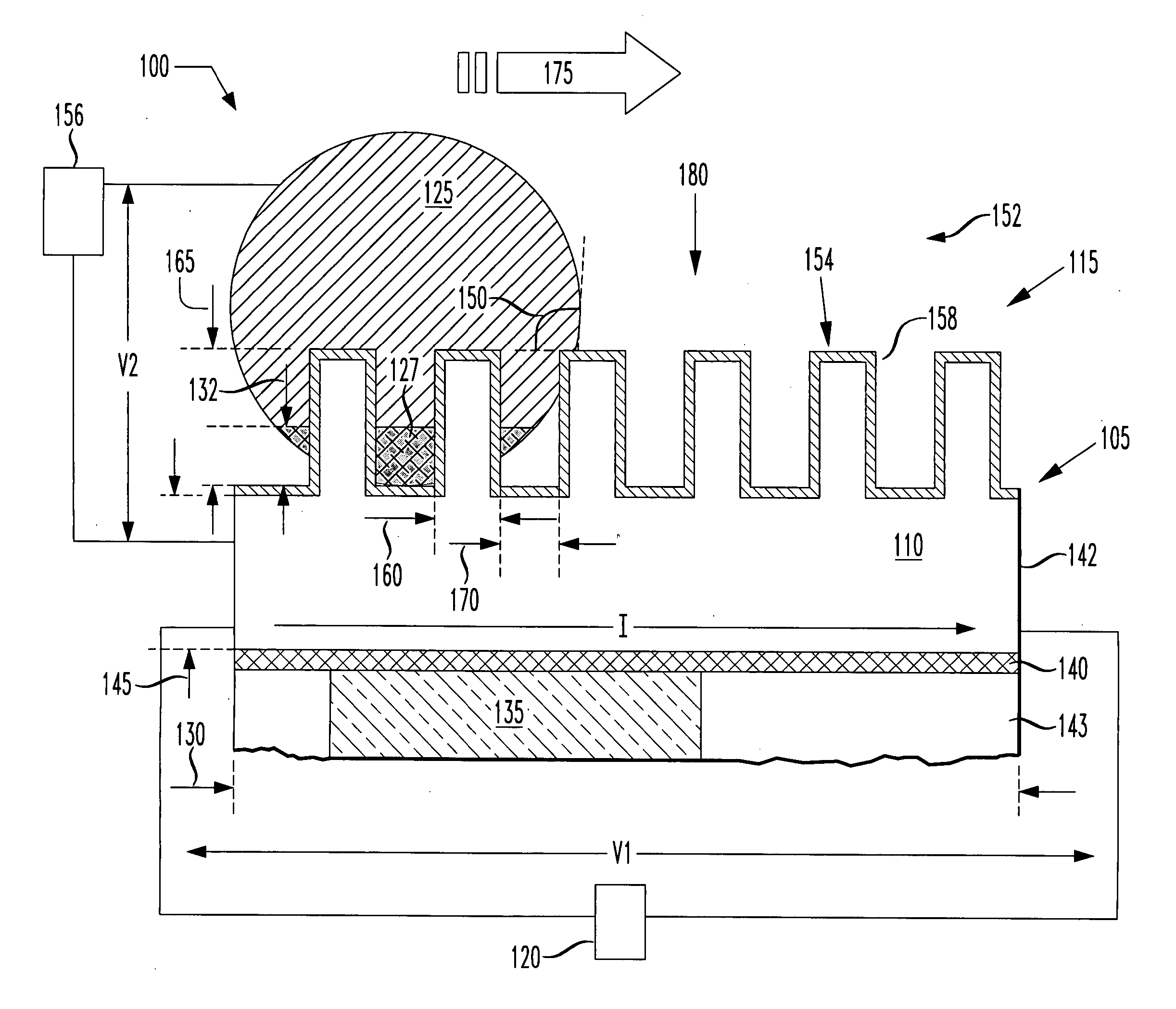 Heat-induced transitions on a structured surface