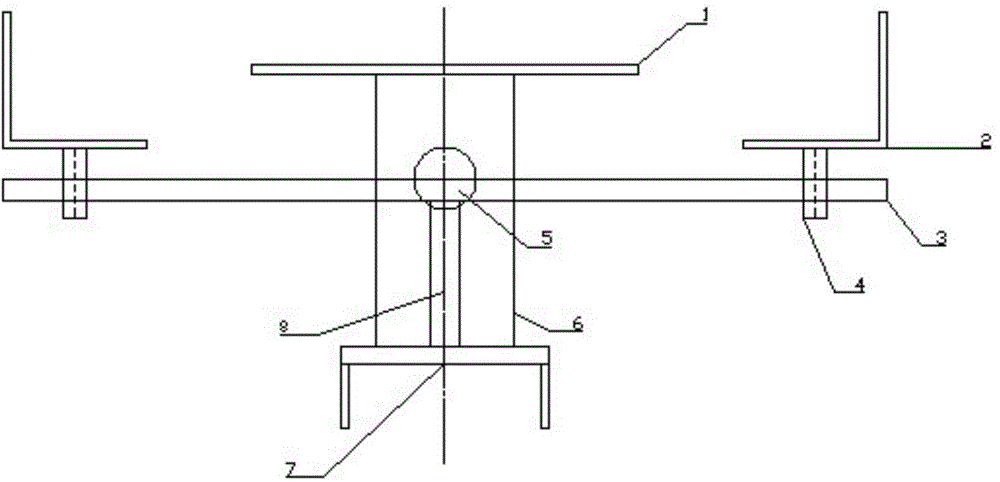 Liftable seesaw table for four-person entertainment