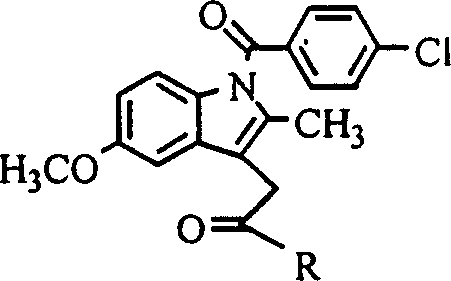 Acetamido glucose devicative of indomethacin and its synthetic method and use