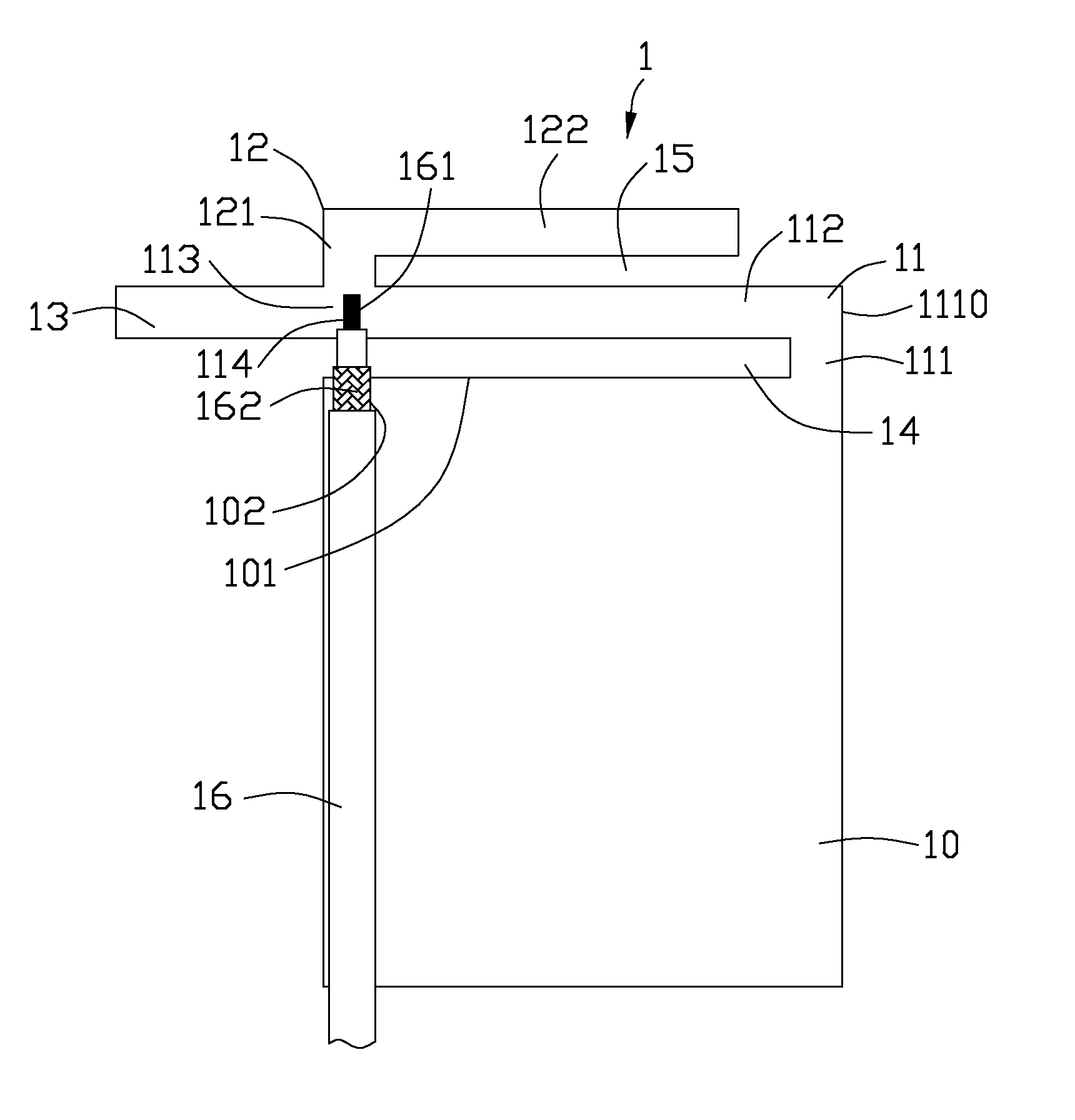 Triple-band antenna with low profile