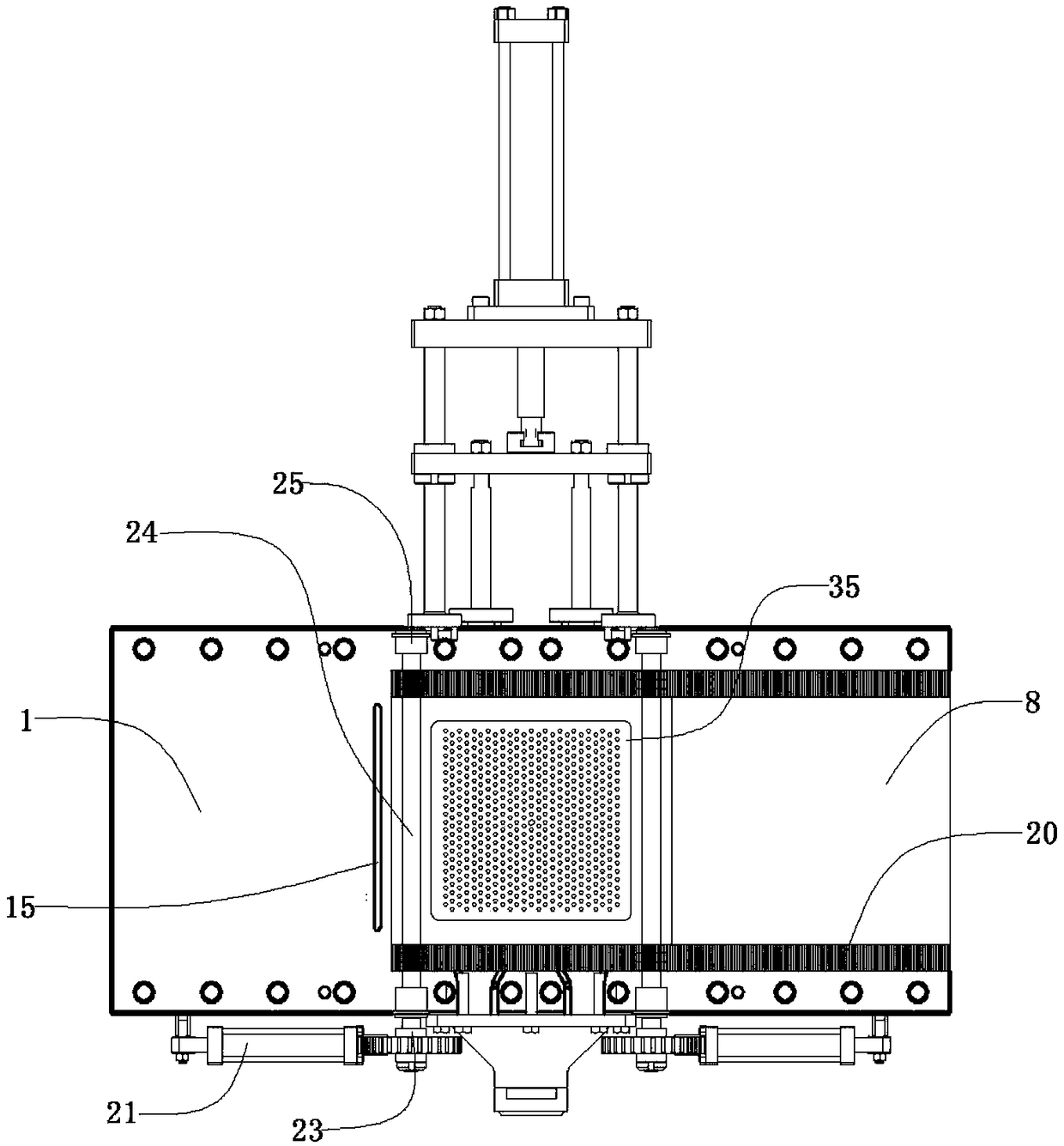 A backwash automatic slag discharge filter without wire mesh