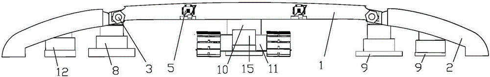 Self-moving type vehicular bridge for striding over belt conveyors