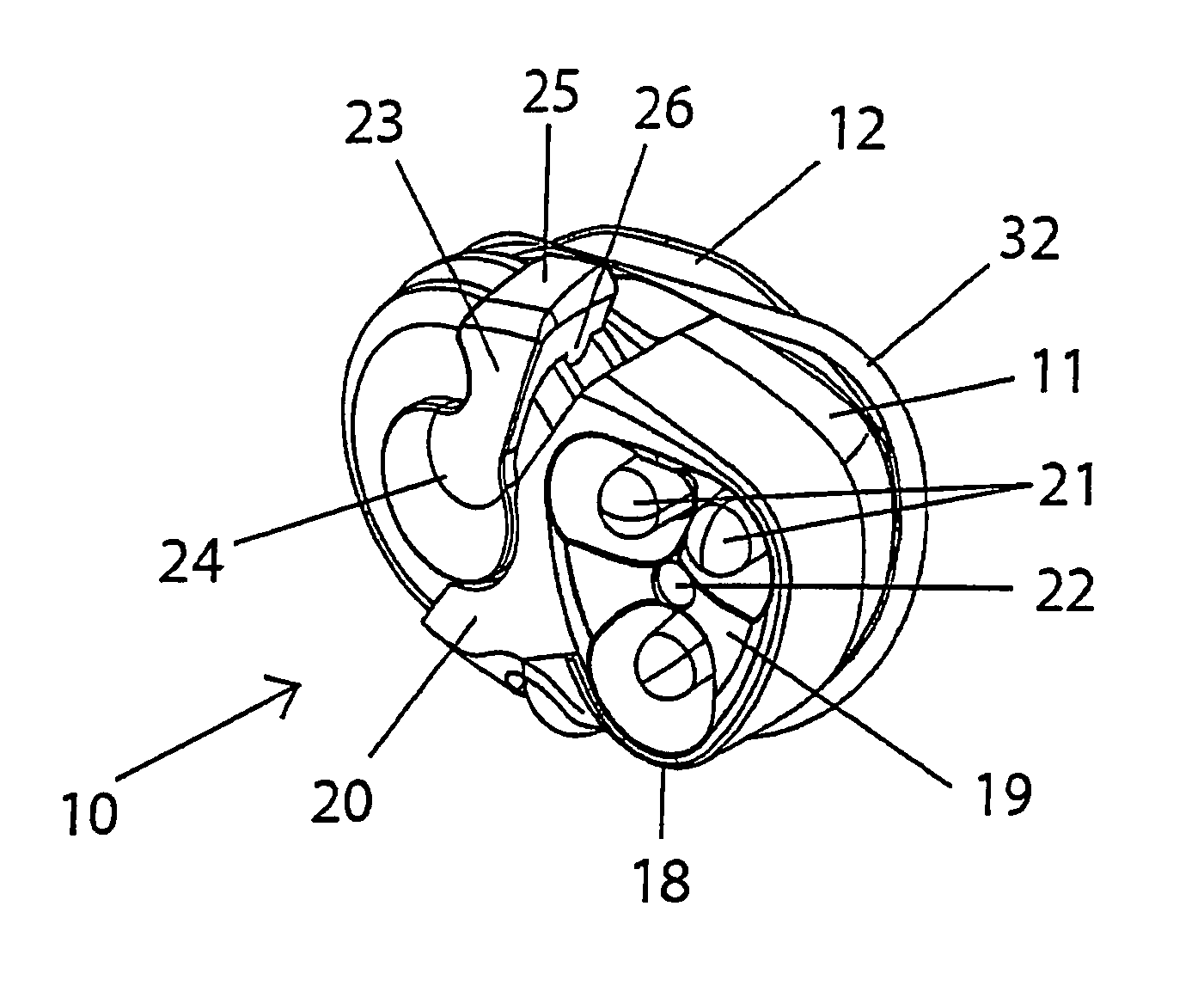 LED-based lamp equipped with a compact case and with multidirectional orientation