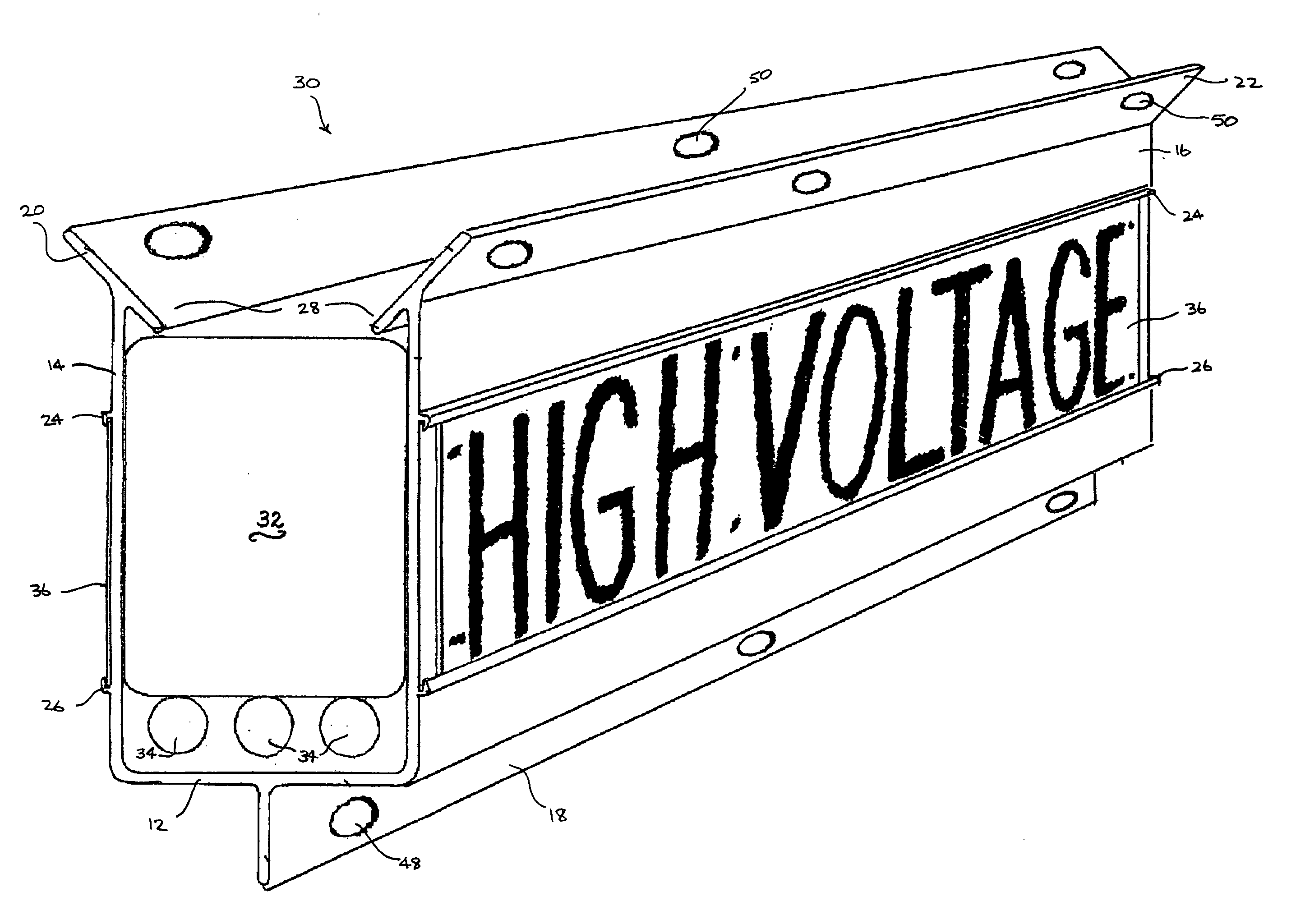 Utility pole warning sign and method of manufacturing the same