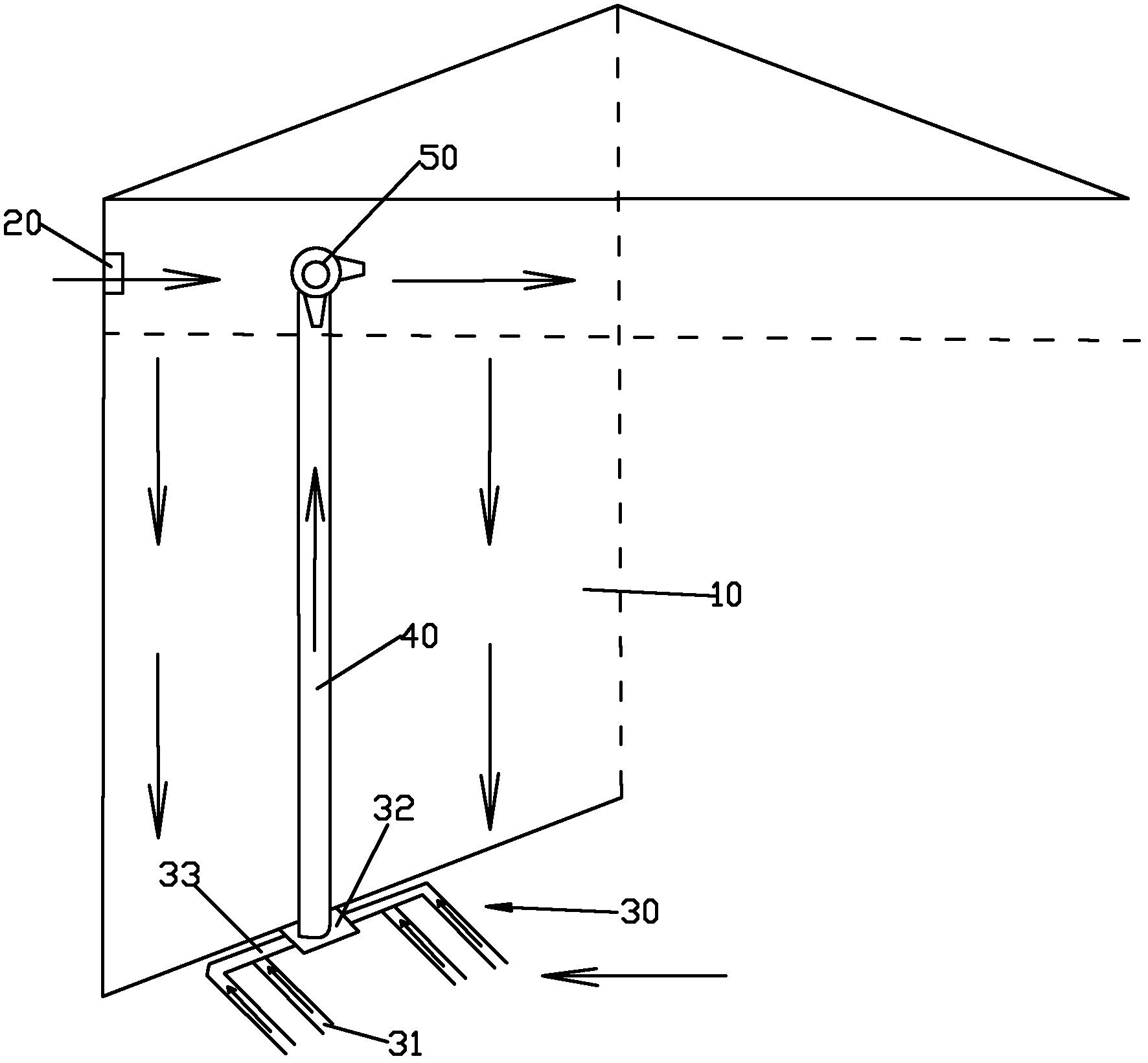 Supporting facility of technology of grain storage under circulation balanced temperature and humidity in bungaloid granary