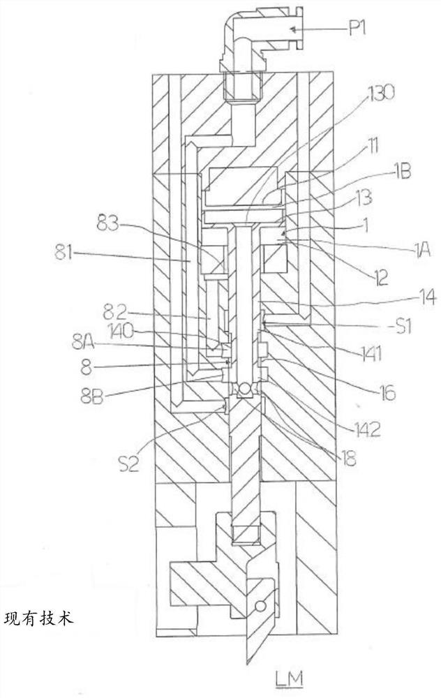 Pneumatic cutting device with oscillating blade for leather cutting machines