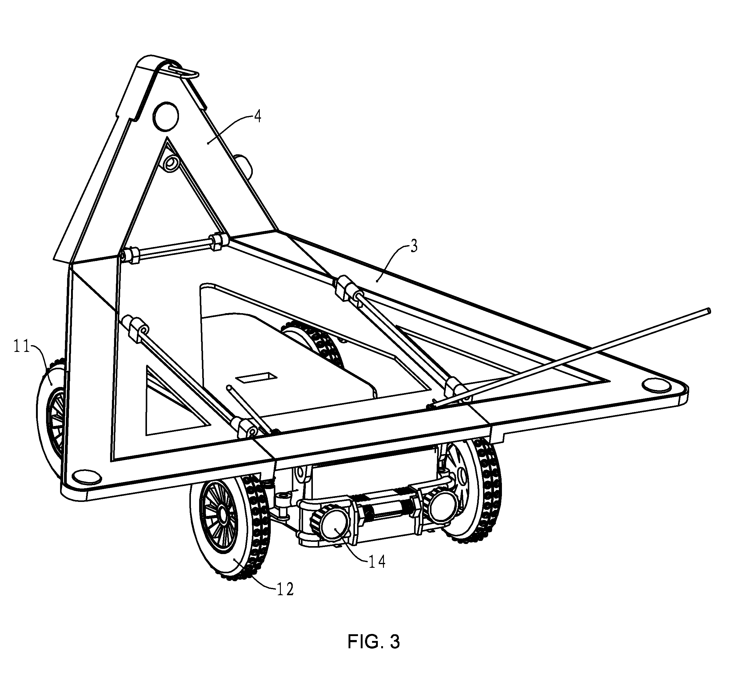 Remote-controlled mobile warning sign