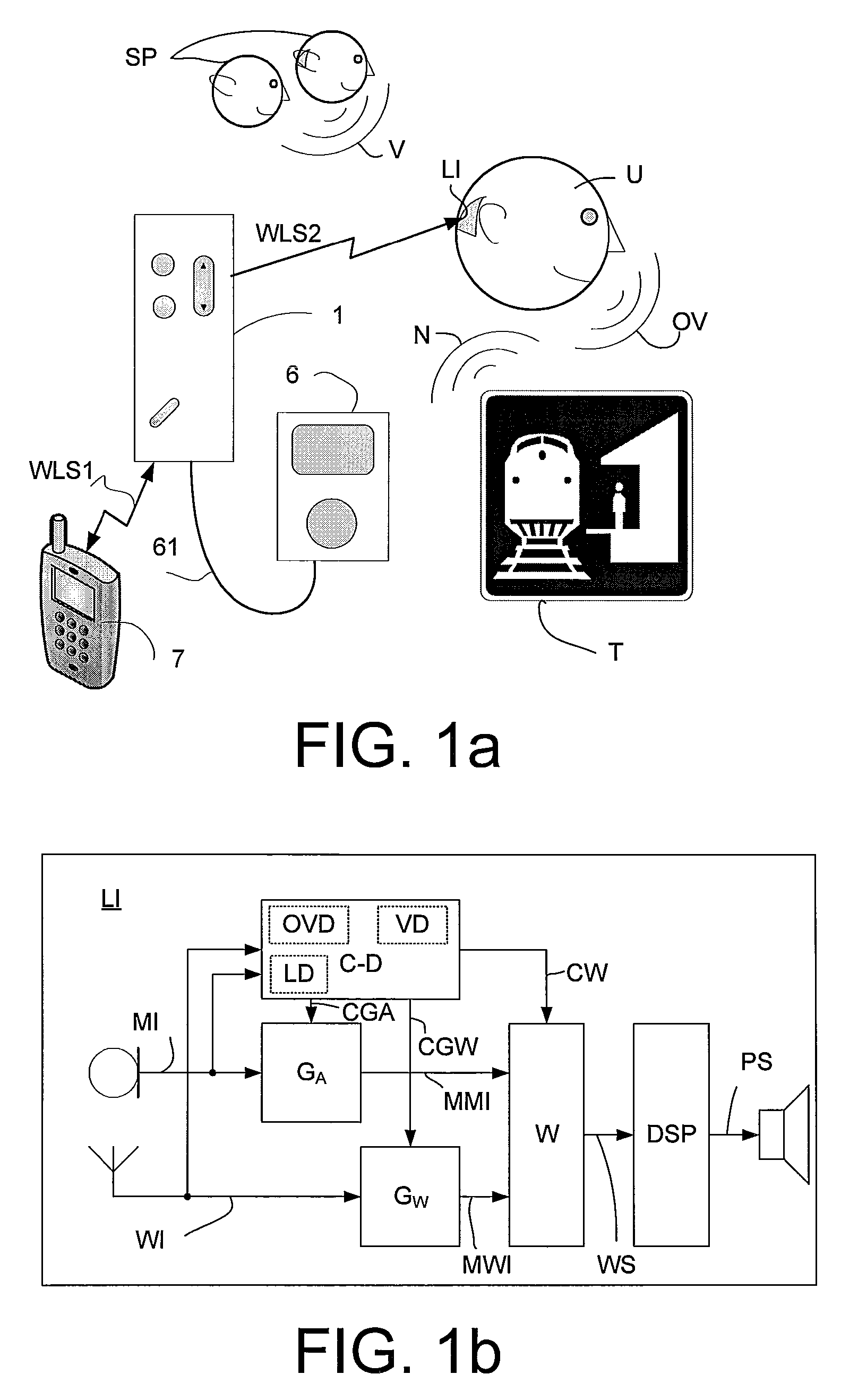 Method for dynamic suppression of surrounding acoustic noise when listening to electrical inputs