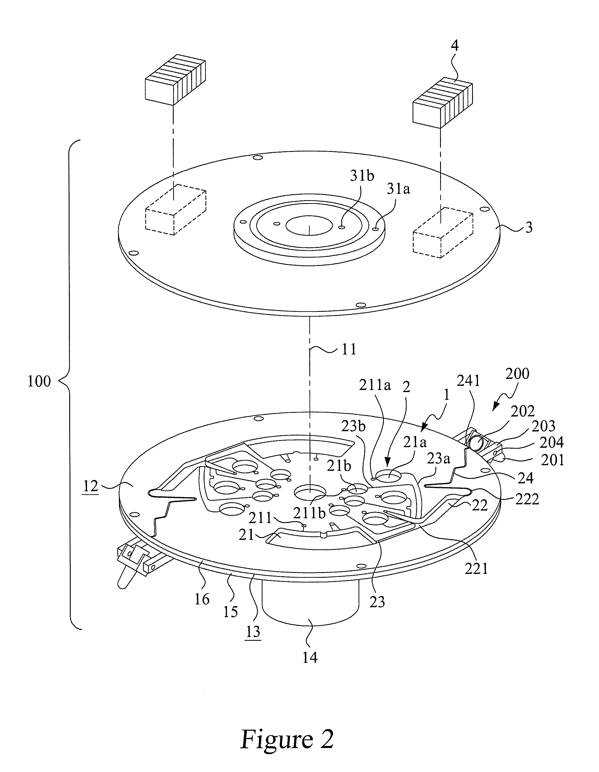 Disk-based fluid sample collection device