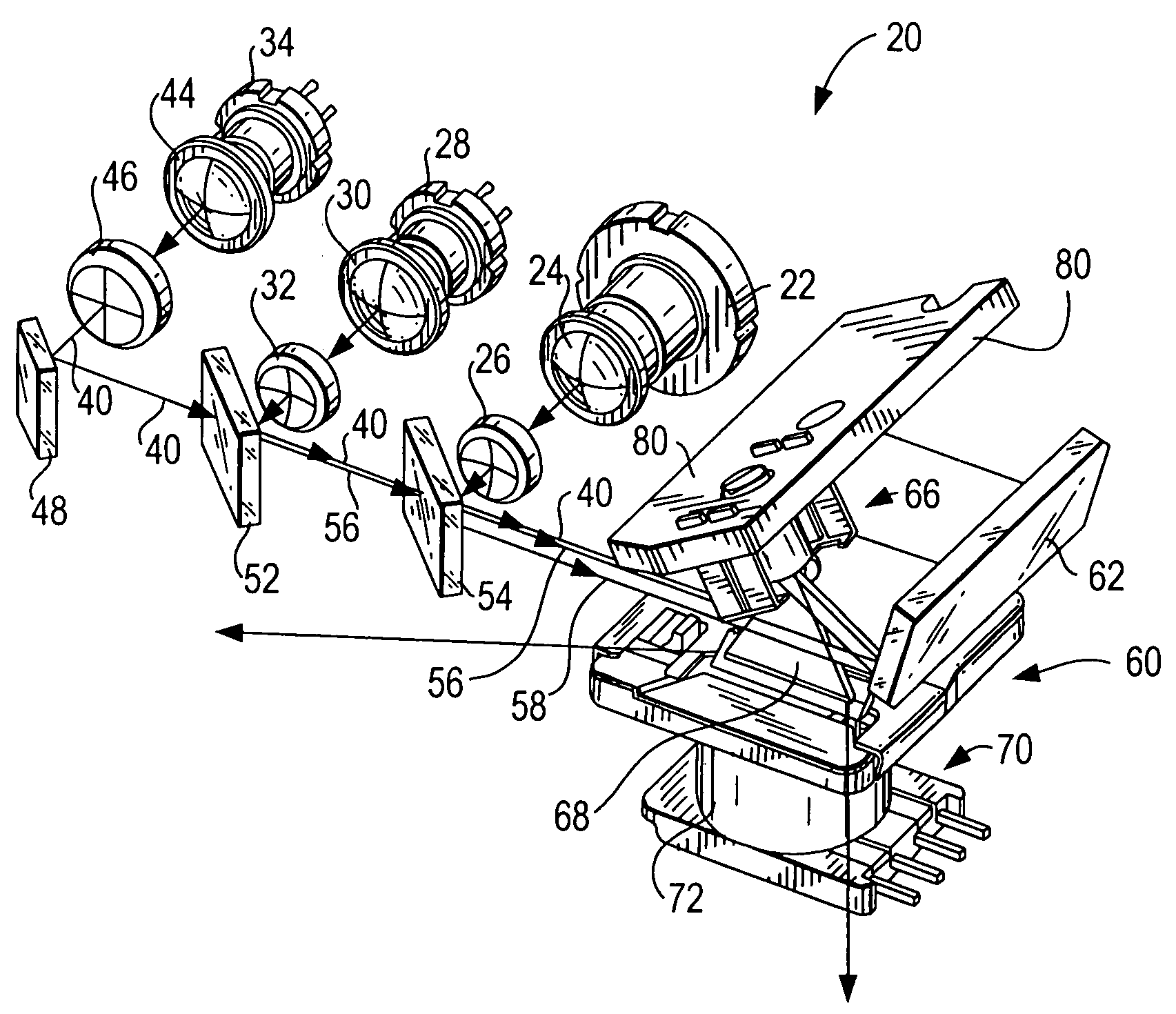 Color image projection system and method