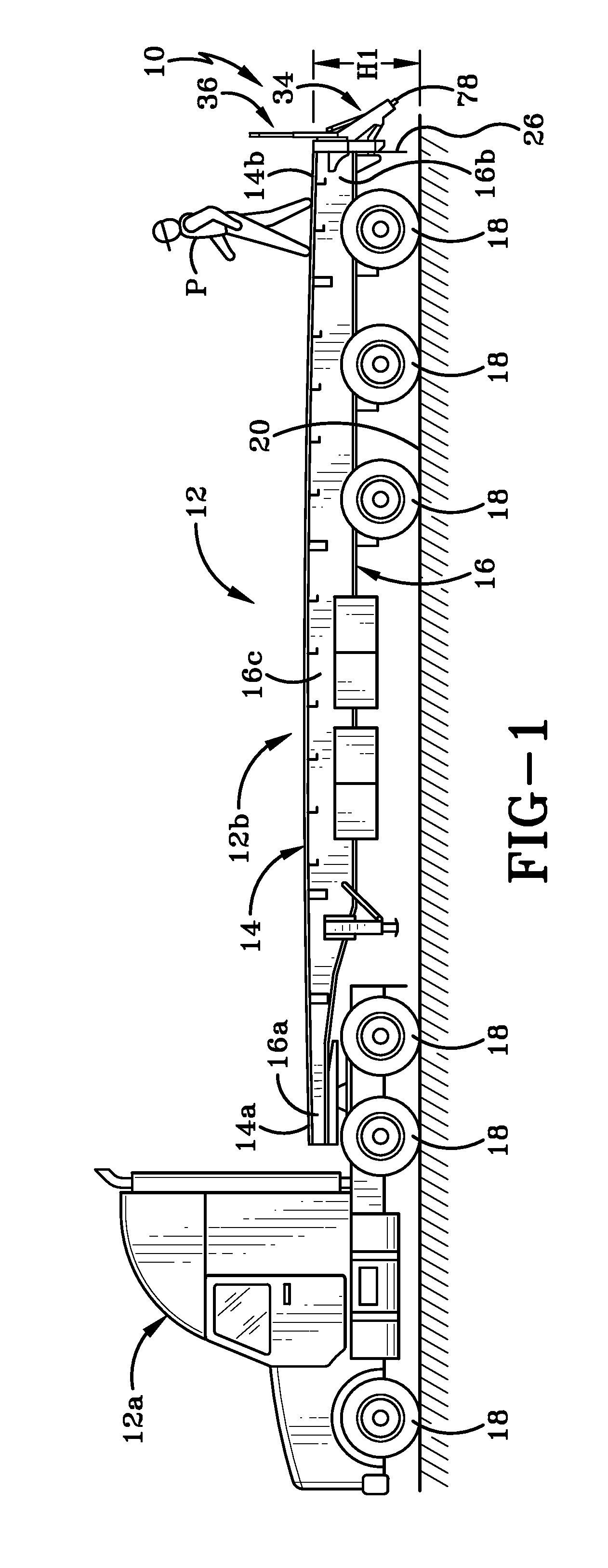 Retractable stair assembly for a truck or trailer