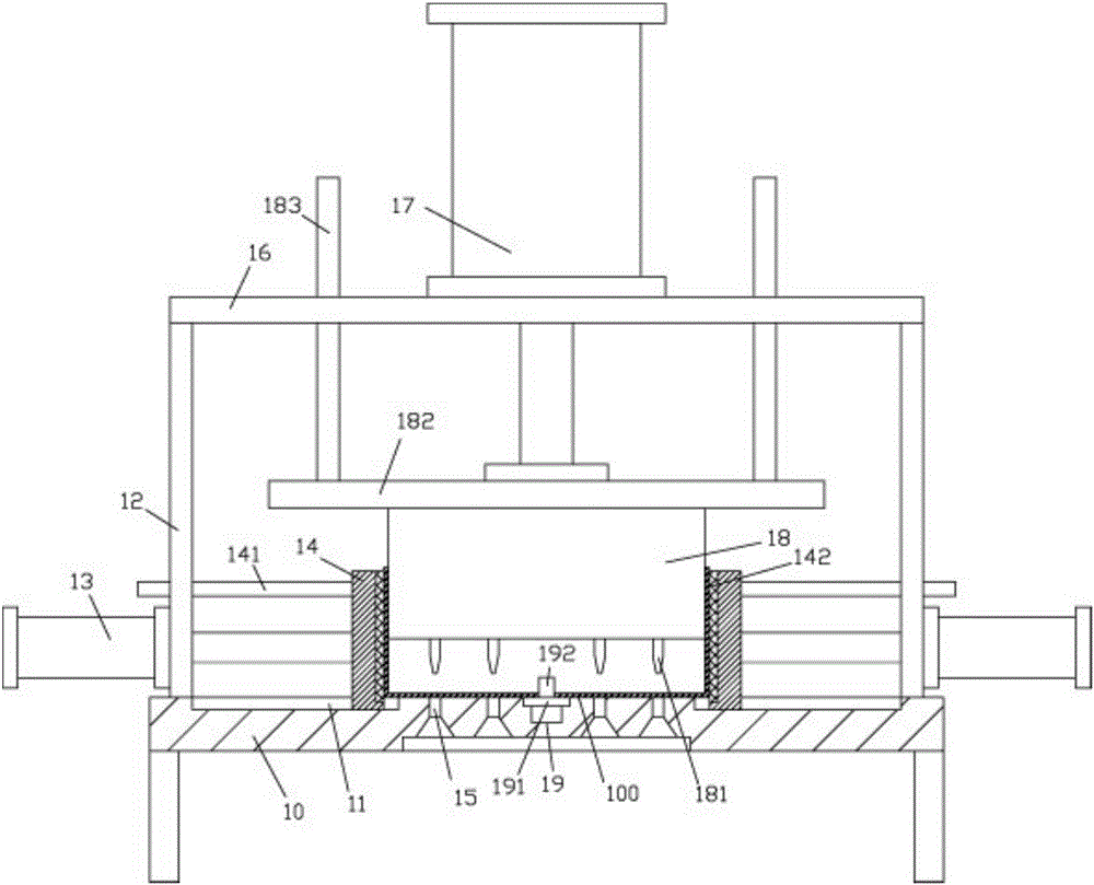 Firefighting main unit shell punching device