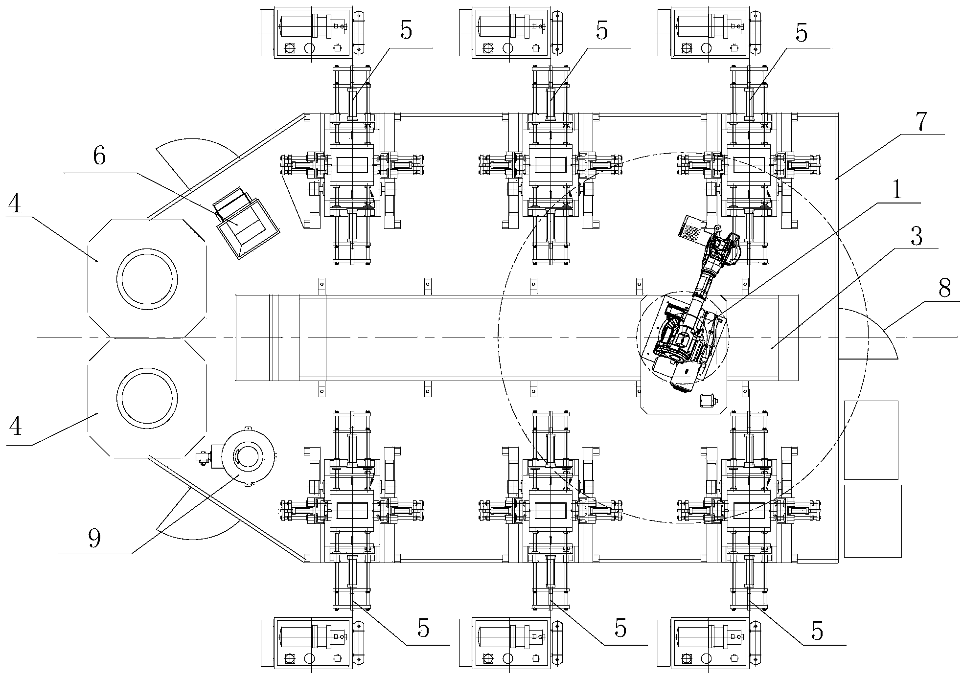 Automatic production system for metal gravity casting