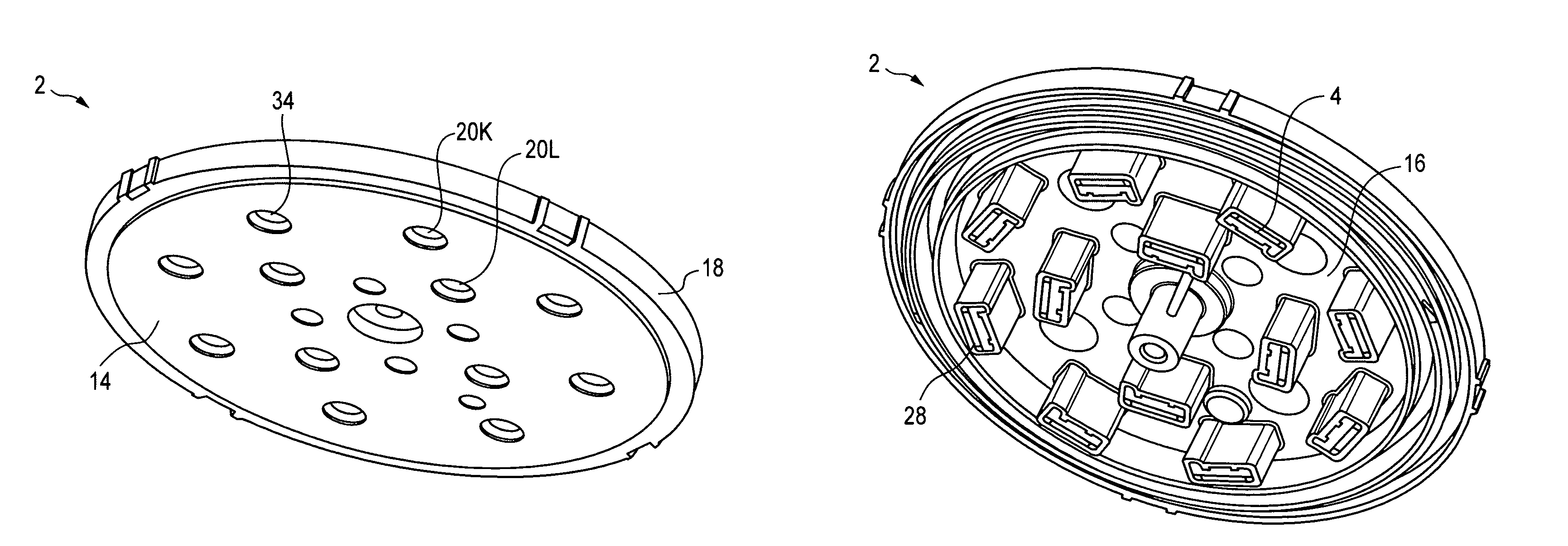 Enclosures for multiple fluidic oscillators