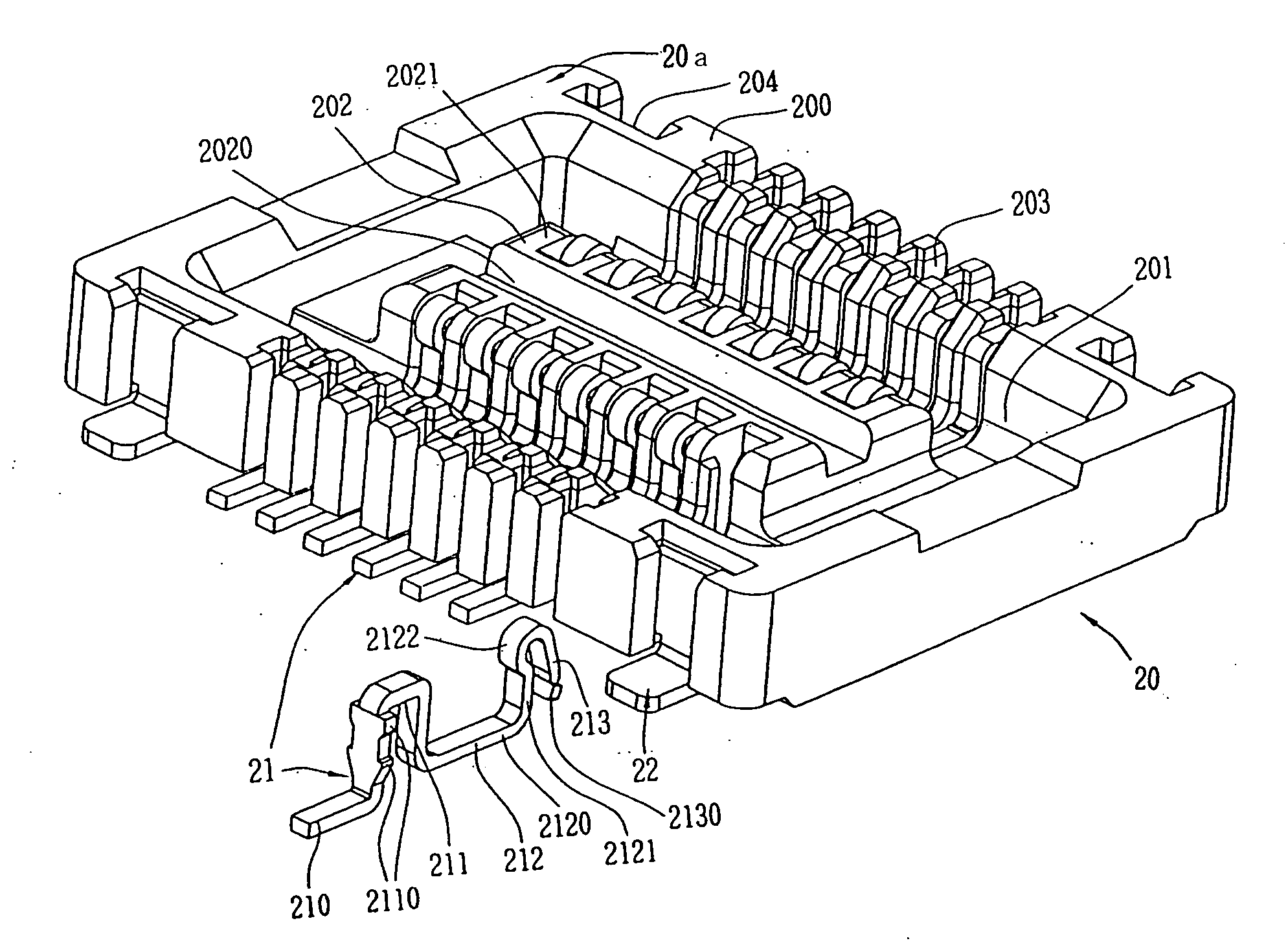 Contacts of board-to-board connector