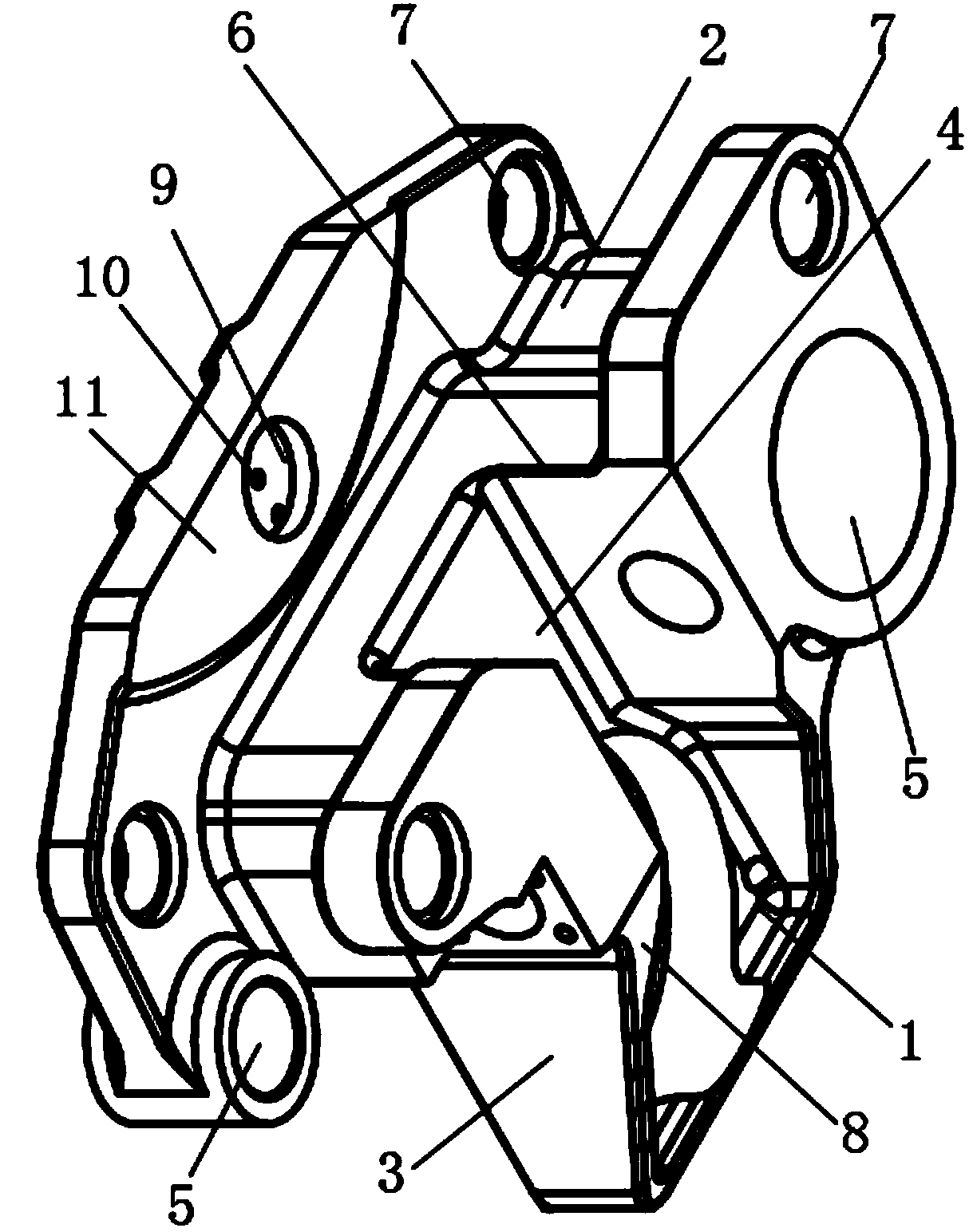 Clamp body for rail traffic vehicle braking system