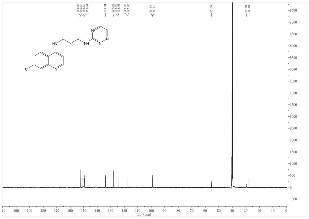 Quinoline-1, 2, 4-triazine heterozygote as well as preparation method and application thereof