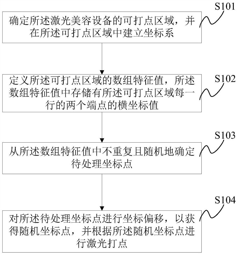 Laser random dotting method and system