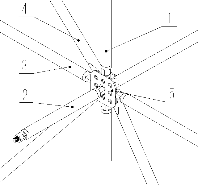 Disc type node scaffolding