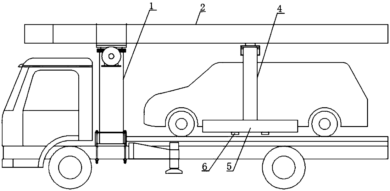 Side-form hoisting type road wrecker