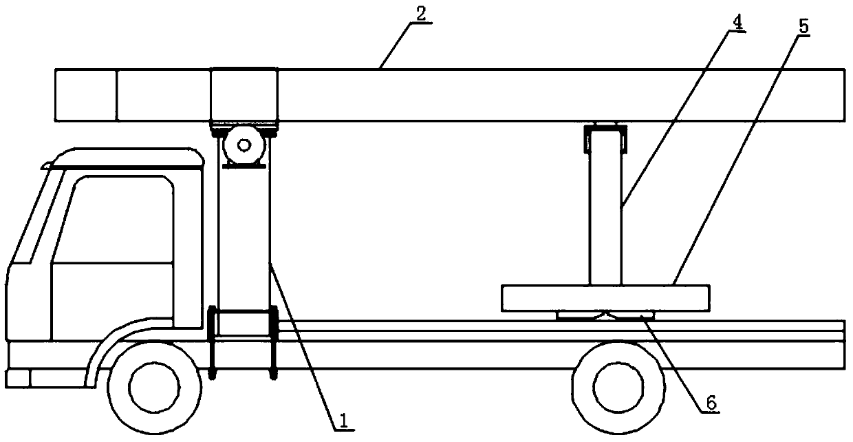 Side-form hoisting type road wrecker