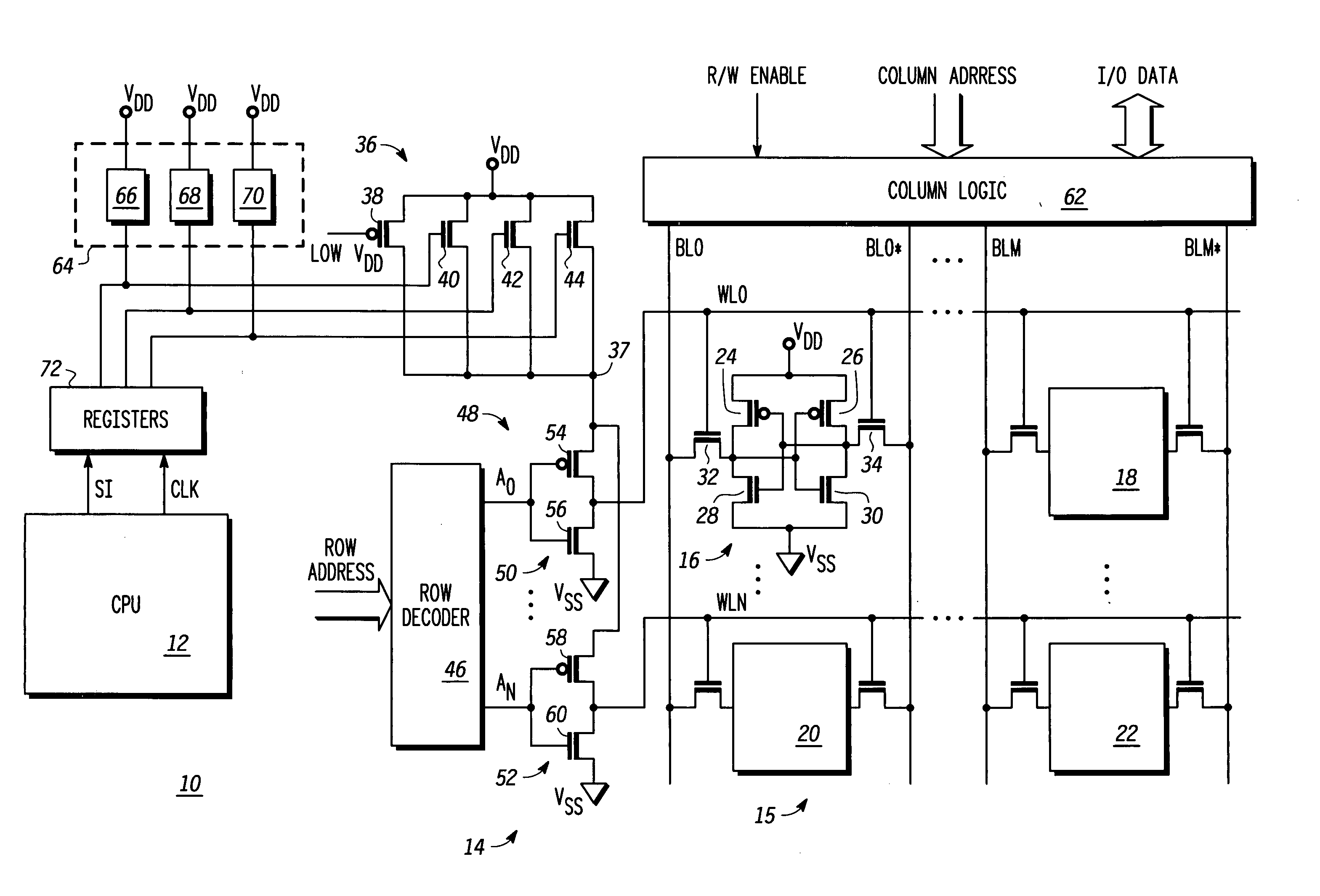 Word line driver circuit for a static random access memory and method therefor