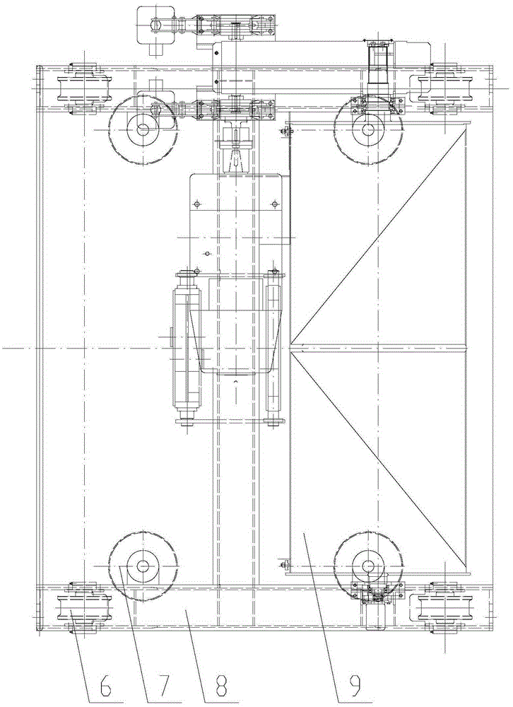 Traction type arch-bridge crane of crane carriage